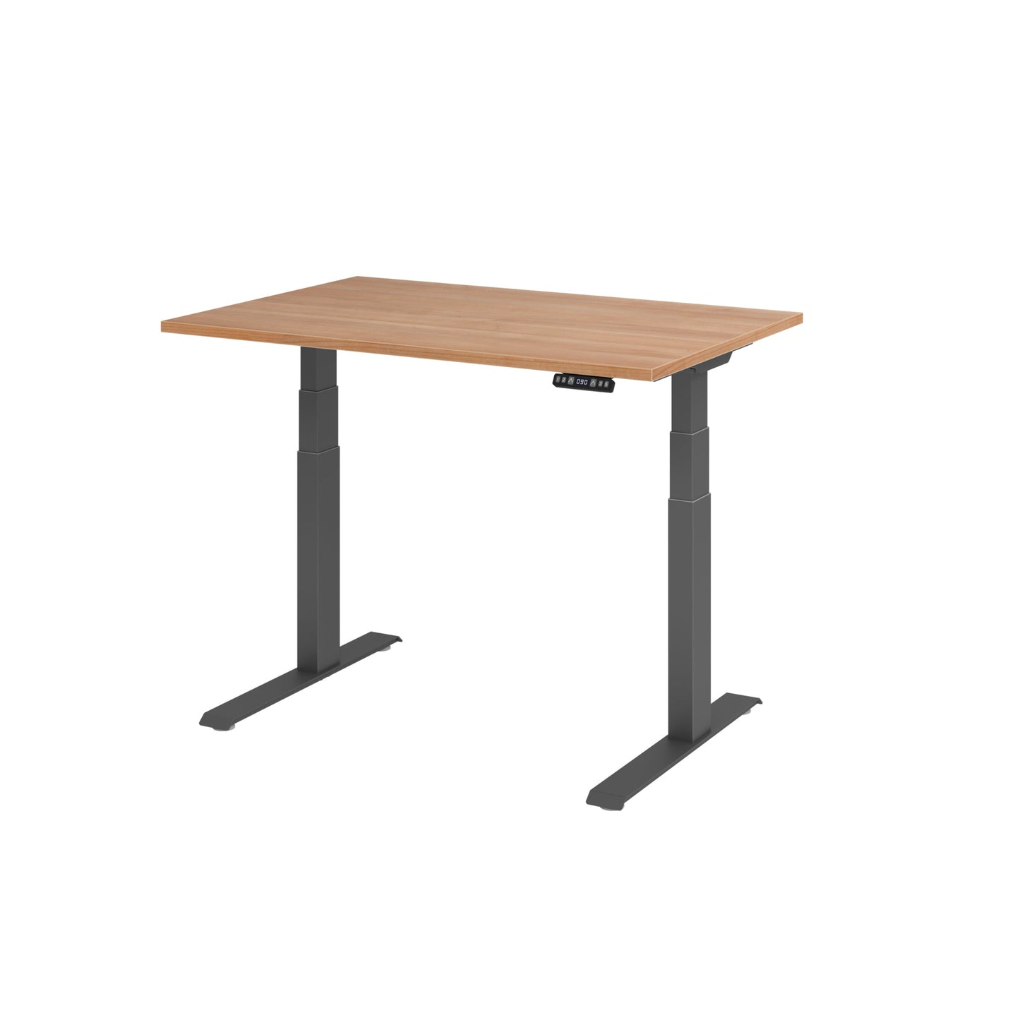 Hammerbacher Schreibtisch Basic Maße: 1.200 x 640 x 1.290 x 800 mm (B x H x T) Spanplatte nussbaum