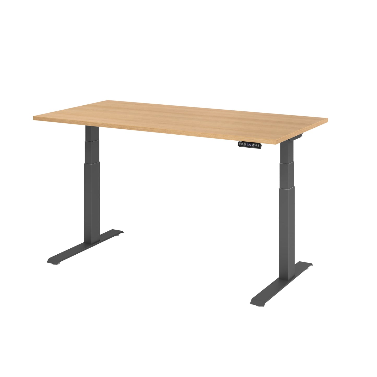 Hammerbacher Schreibtisch Basic Maße: 1.600 x 640 x 1.290 x 800 mm (B x H x T) Spanplatte eiche