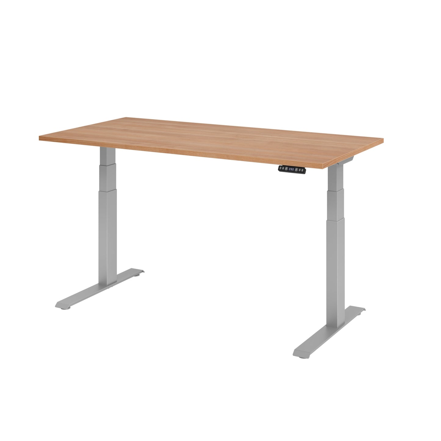 Hammerbacher Schreibtisch Basic Maße: 1.600 x 640 x 1.290 x 800 mm (B x H x T) Spanplatte nussbaum