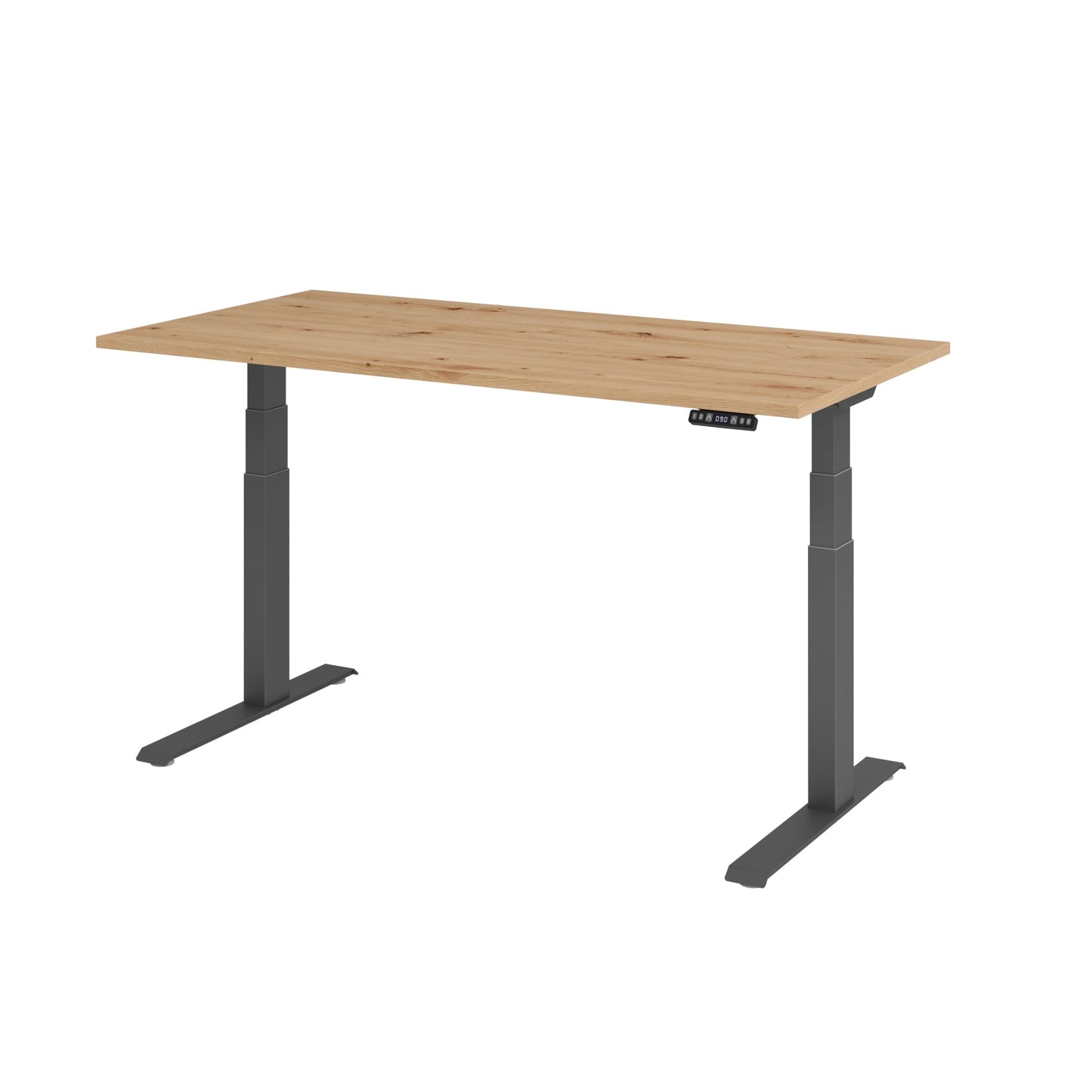 Hammerbacher Schreibtisch Basic Maße: 1.600 x 640 x 1.290 x 800 mm (B x H x T) Spanplatte asteiche