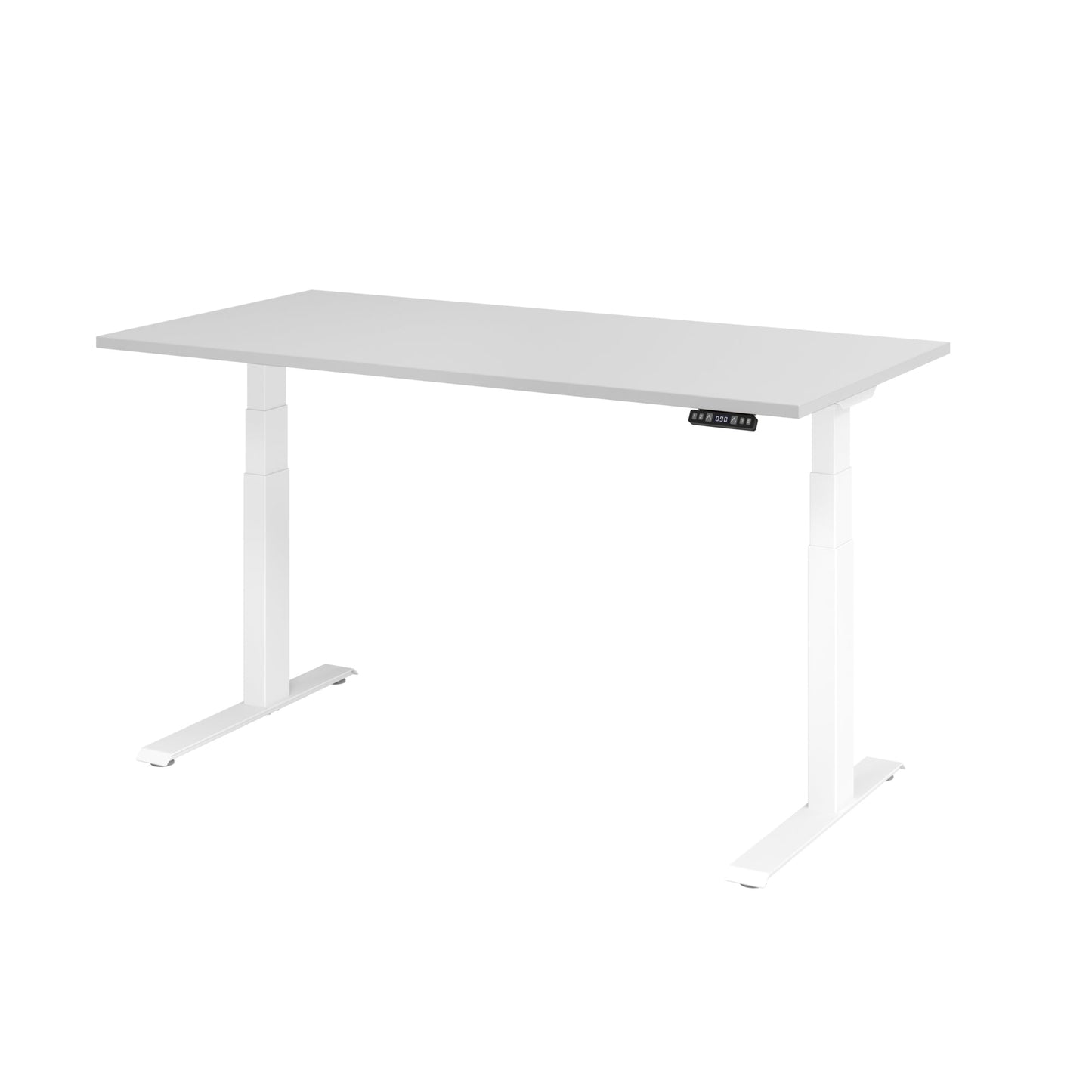 Hammerbacher Schreibtisch Basic Maße: 1.600 x 640 x 1.290 x 800 mm (B x H x T) Spanplatte grau