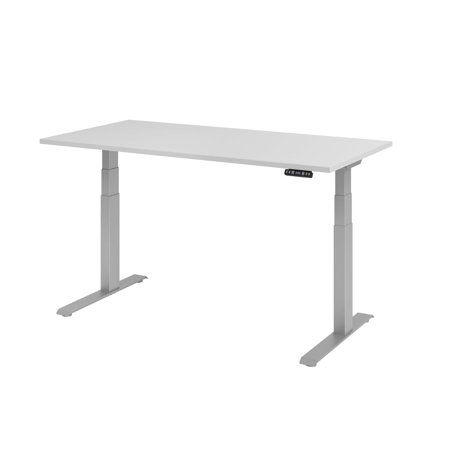 Hammerbacher Schreibtisch Basic Maße: 1.600 x 640 x 1.290 x 800 mm (B x H x T) Spanplatte grau