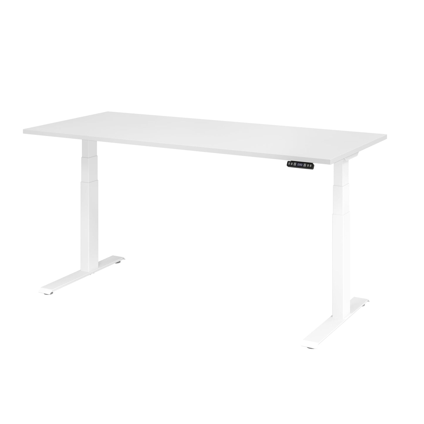 Hammerbacher Schreibtisch Basic Maße: 1.800 x 640 x 1.290 x 800 mm (B x H x T) Spanplatte weiß
