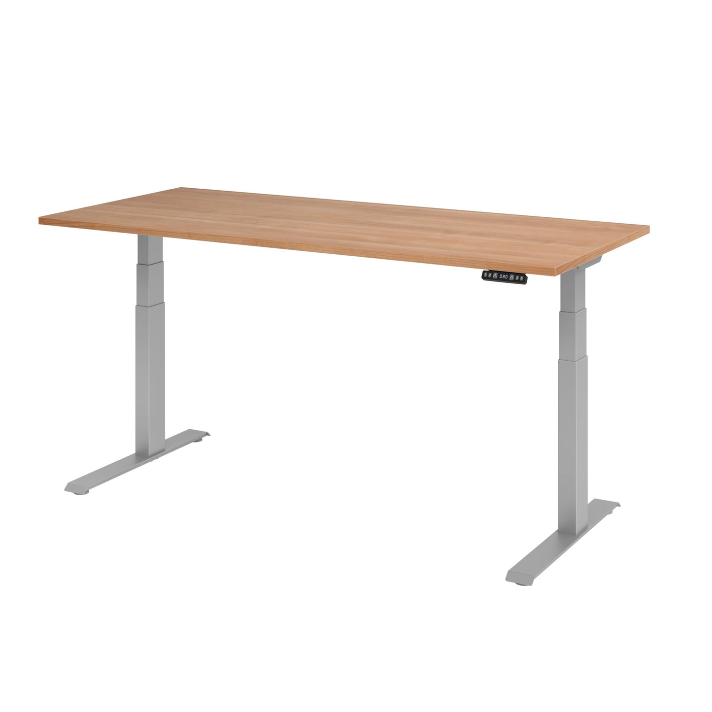 Hammerbacher Schreibtisch Basic Maße: 1.800 x 640 x 1.290 x 800 mm (B x H x T) Spanplatte nussbaum