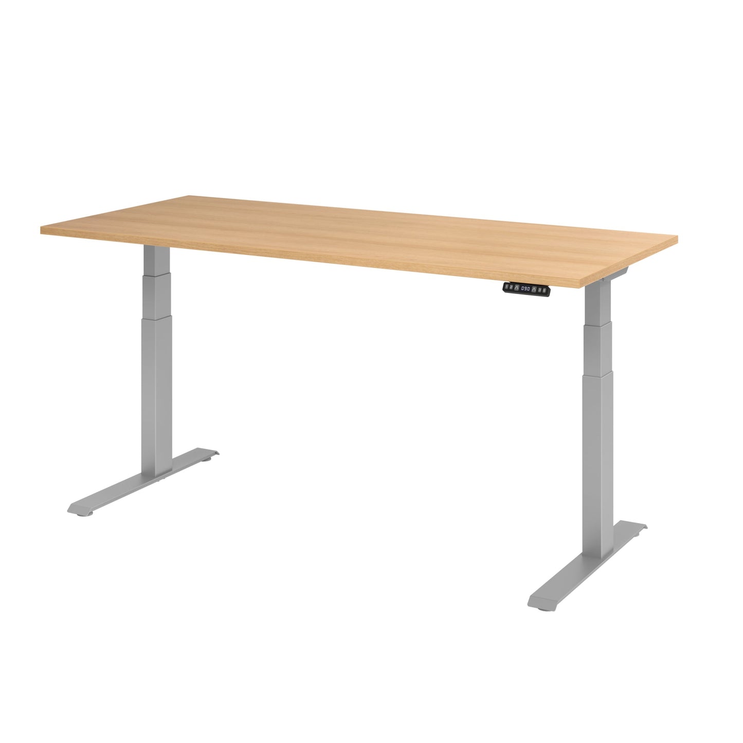 Hammerbacher Schreibtisch Basic Maße: 1.800 x 640 x 1.290 x 800 mm (B x H x T) Spanplatte eiche