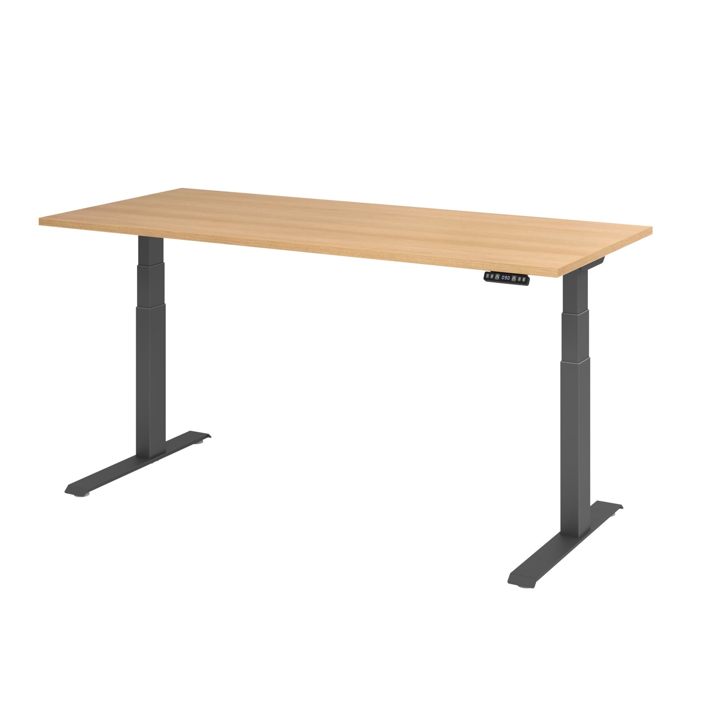 Hammerbacher Schreibtisch Basic Maße: 1.800 x 640 x 1.290 x 800 mm (B x H x T) Spanplatte eiche