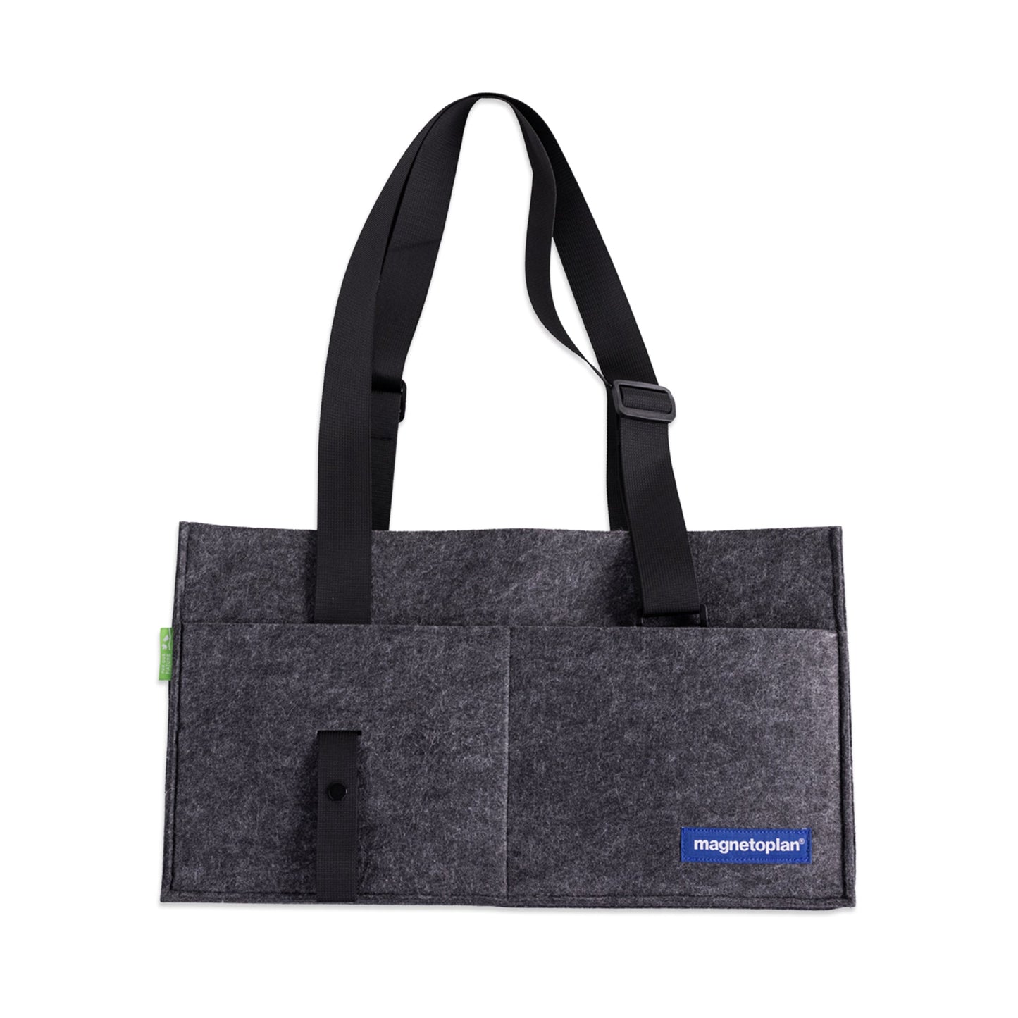 magnetoplan® Aufbewahrungstasche Desk Sharing & Hot Desking ecoAware Tablet, Smartphone, Tastatur, Maus, Headset, Projektunterlagen 45 x 25 x 15 cm (B x H x T) Polyester-Filz, 100 % recycelt anthrazit