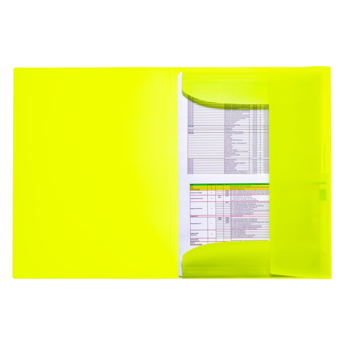 HERMA Sammelmappe Neon DIN A3 Polypropylen neongelb