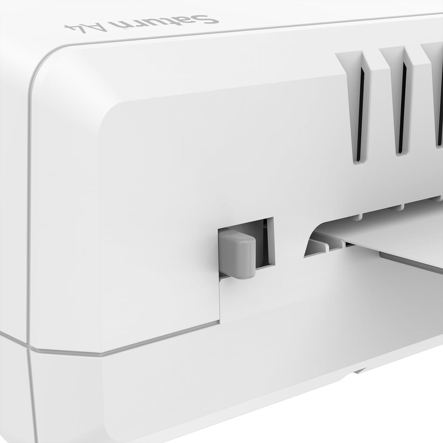 Fellowes® Laminiergerät SaturnT Heiß-/Kaltlaminierung 38,5 x 11,7 x 15,4 cm (B x H x T) DIN A4 weiß/grau