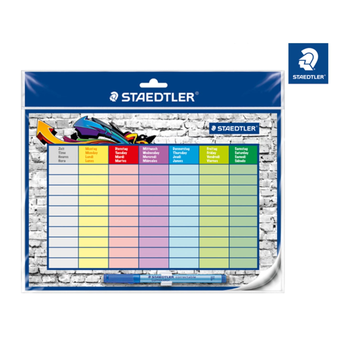 STAEDTLER® Stundenplan Lumocolor® correctable 30 x 20 cm (B x H) mehrfach beschreibbar mehrfarbig