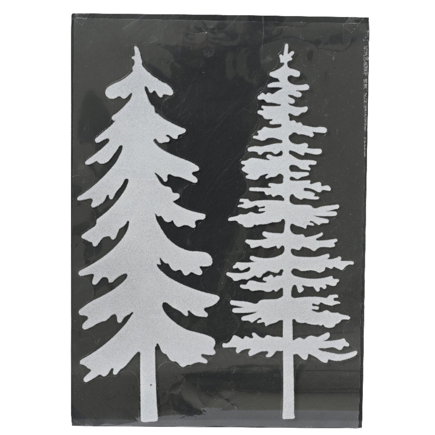 DECORIS Fensterbild PET weiß Tanne