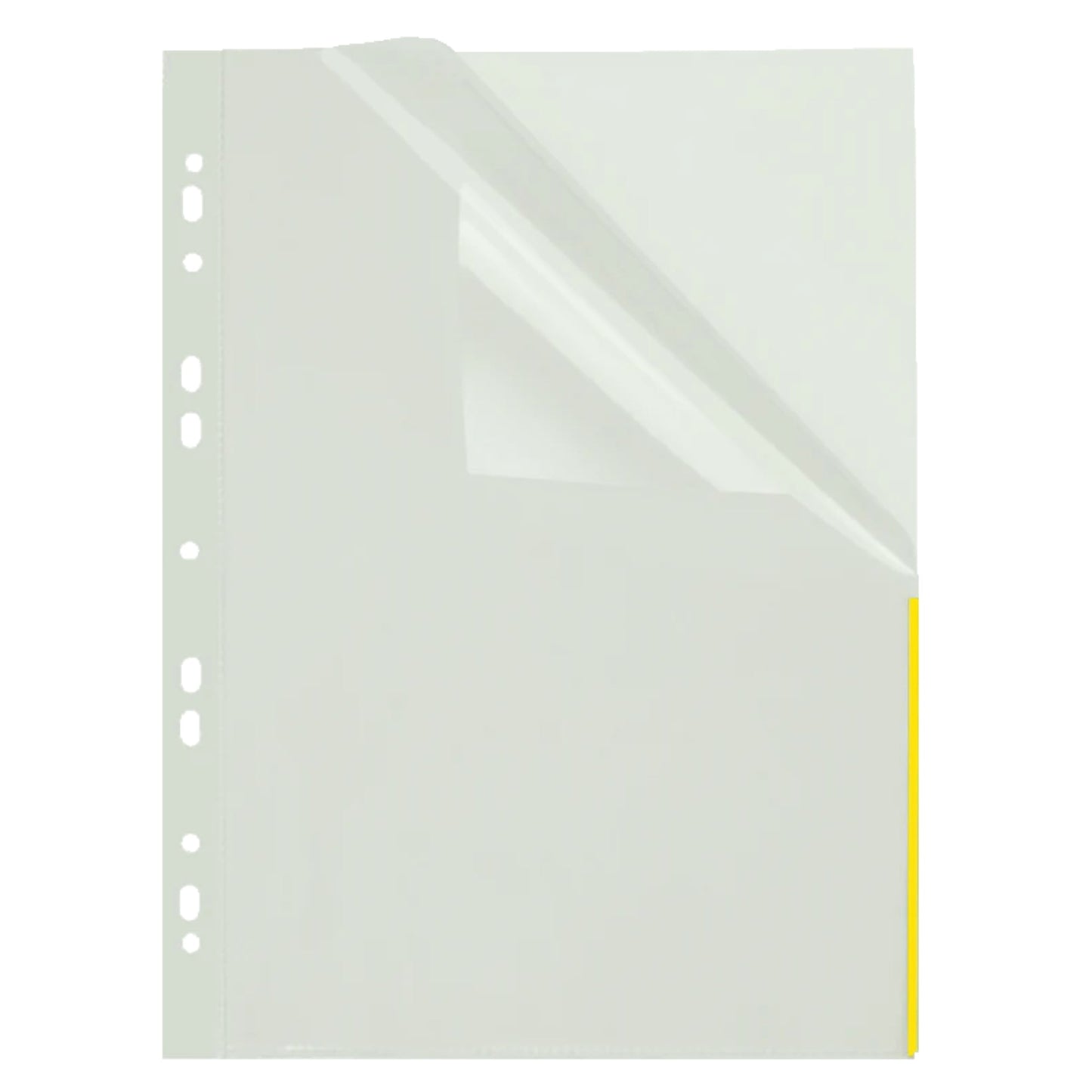 FolderSys Prospekthülle Index DIN A4 110µm oben, rechts halb offen Polypropylen gelb 100 St./Pack.