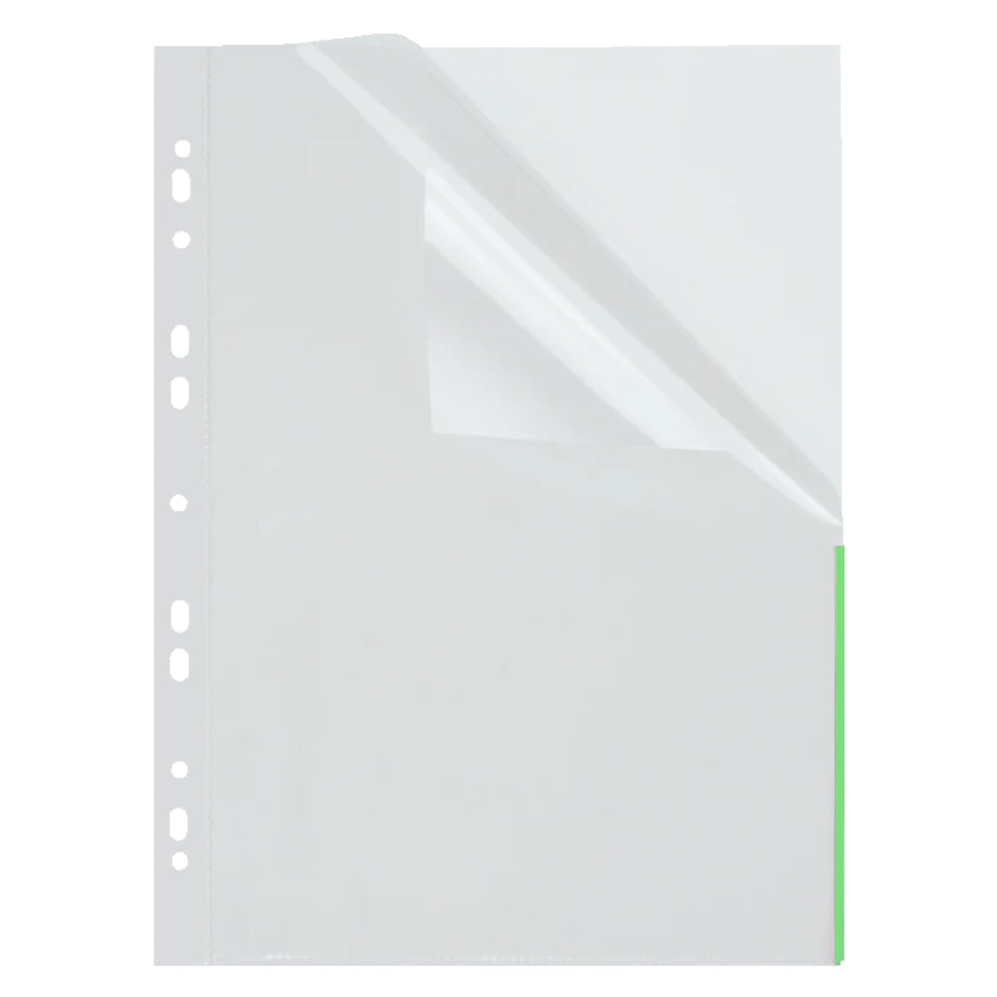 FolderSys Prospekthülle Index DIN A4 110µm oben, rechts halb offen Polypropylen grün 100 St./Pack.