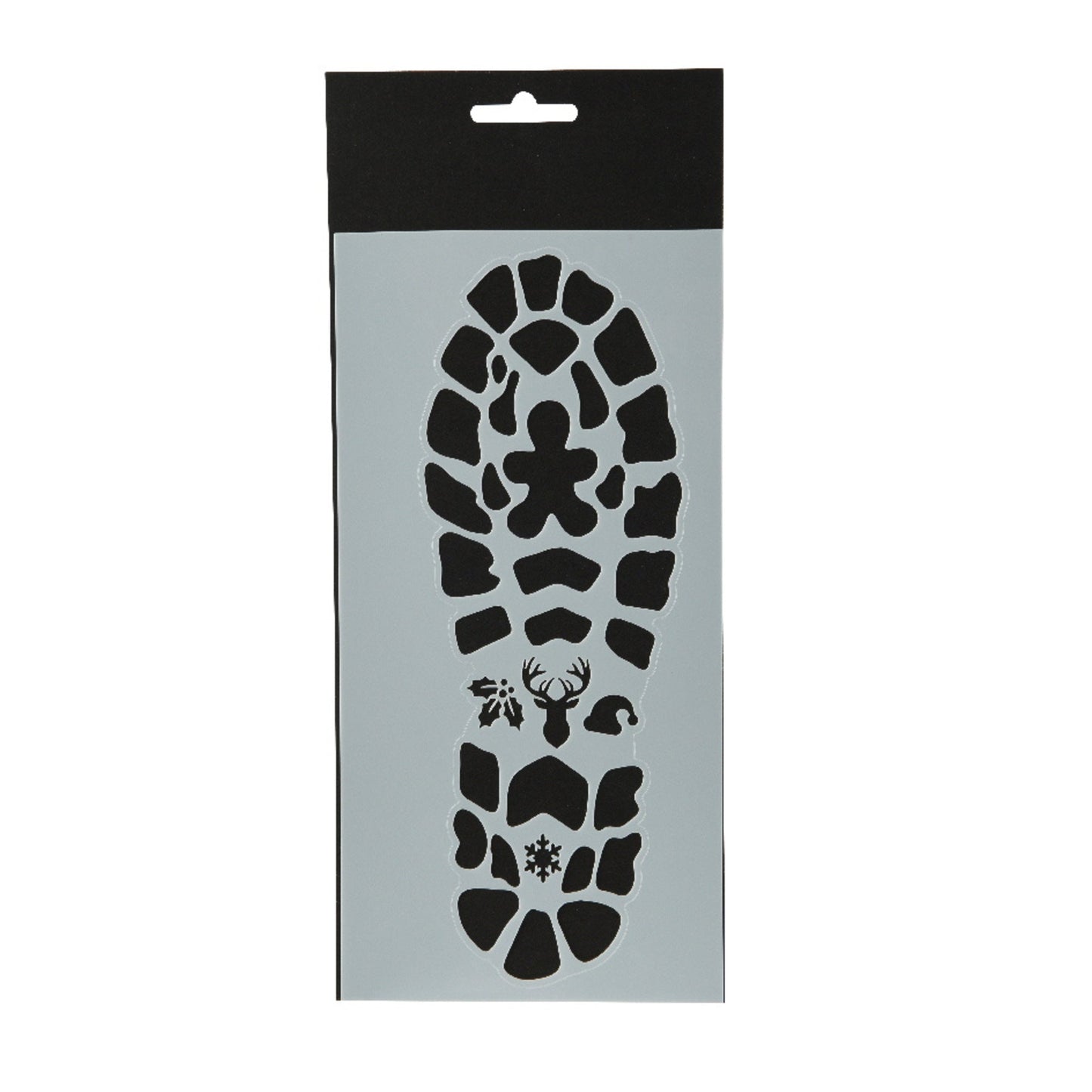 DECORIS Bodenmarkierung 12,5 x 25 cm (B x H) schwarz/weiß 2 St./Pack.