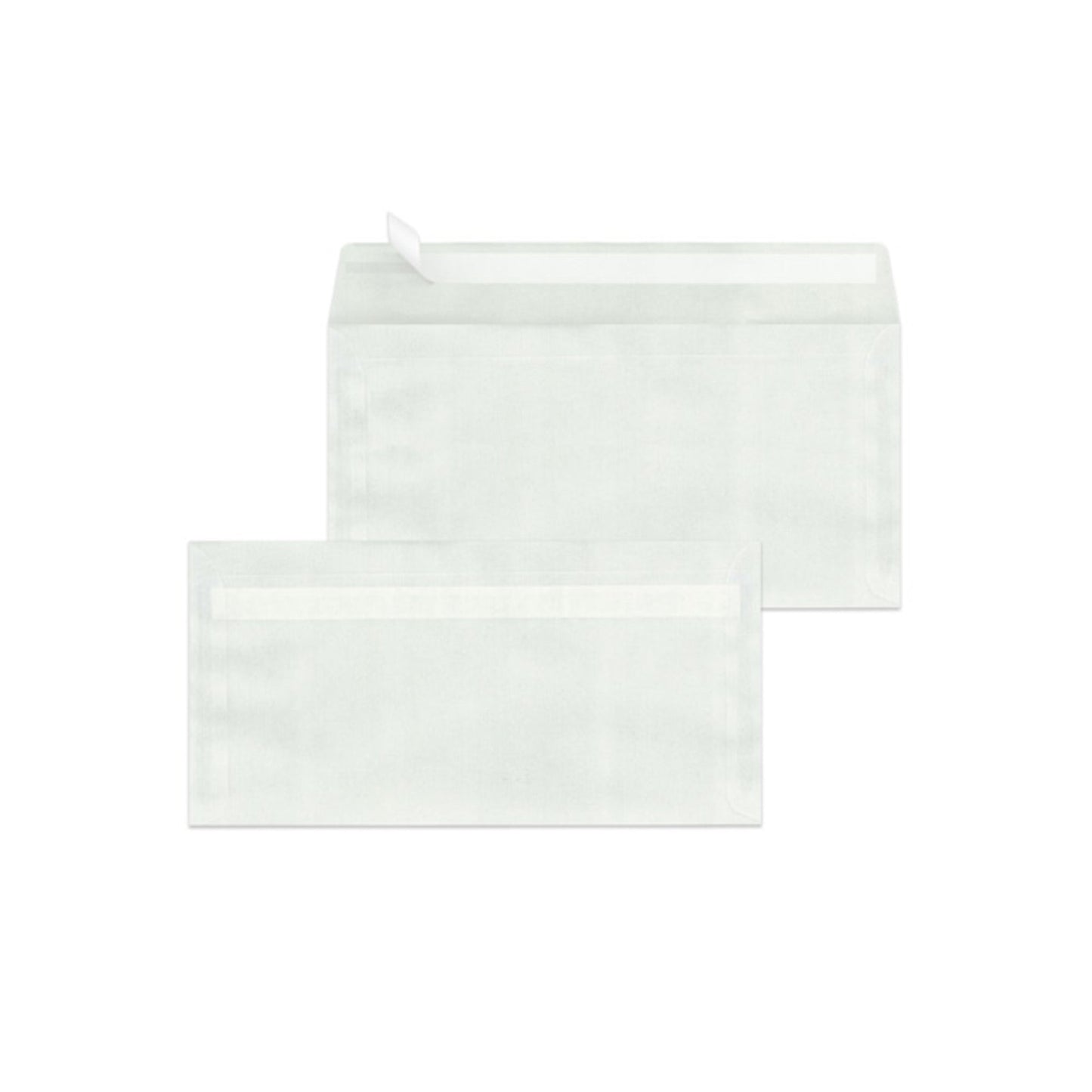 MAILmedia Briefumschlag DIN lang 220 x 110 mm (B x H) mit Haftklebung ohne Fenster 80g/m² transparent 1.000 St./Pack.