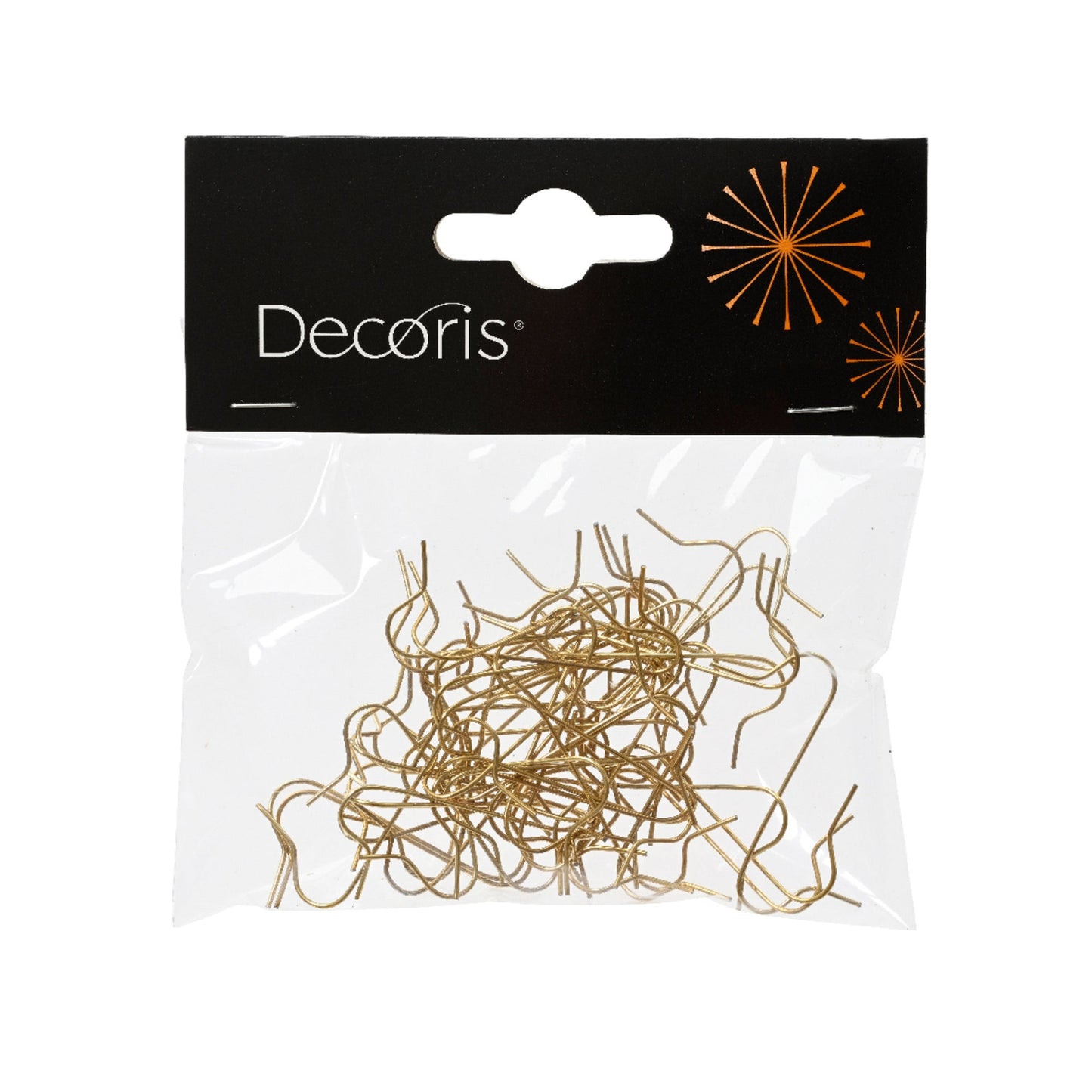 DECORIS Christbaumschmuckaufhänger Eisen gold 50 St./Pack.