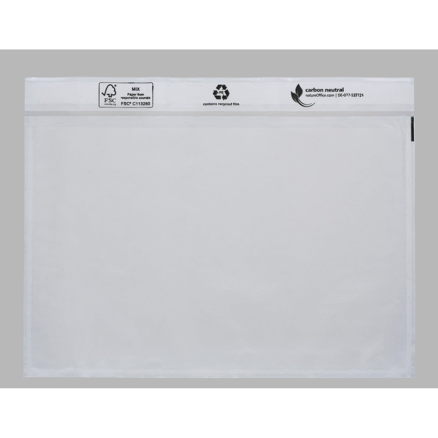 UNIPACK(TM) Dokumententasche DIN C5 240 x 185 mm (B x H) Polyethylen, 100 % recycelt transparent 1.000 St./Pack.