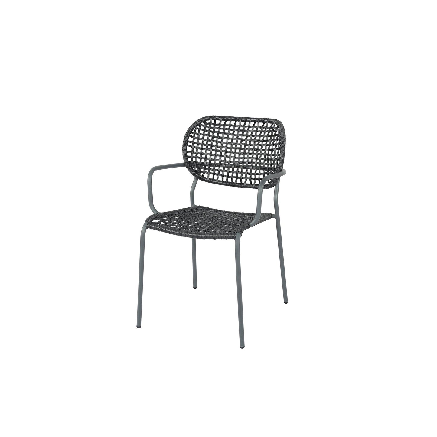 BEST Gartenstuhl Reino 55,5 x 88 x 60,5 cm (B x H x T) 100 % Polyester anthrazit 4 St./Pack.