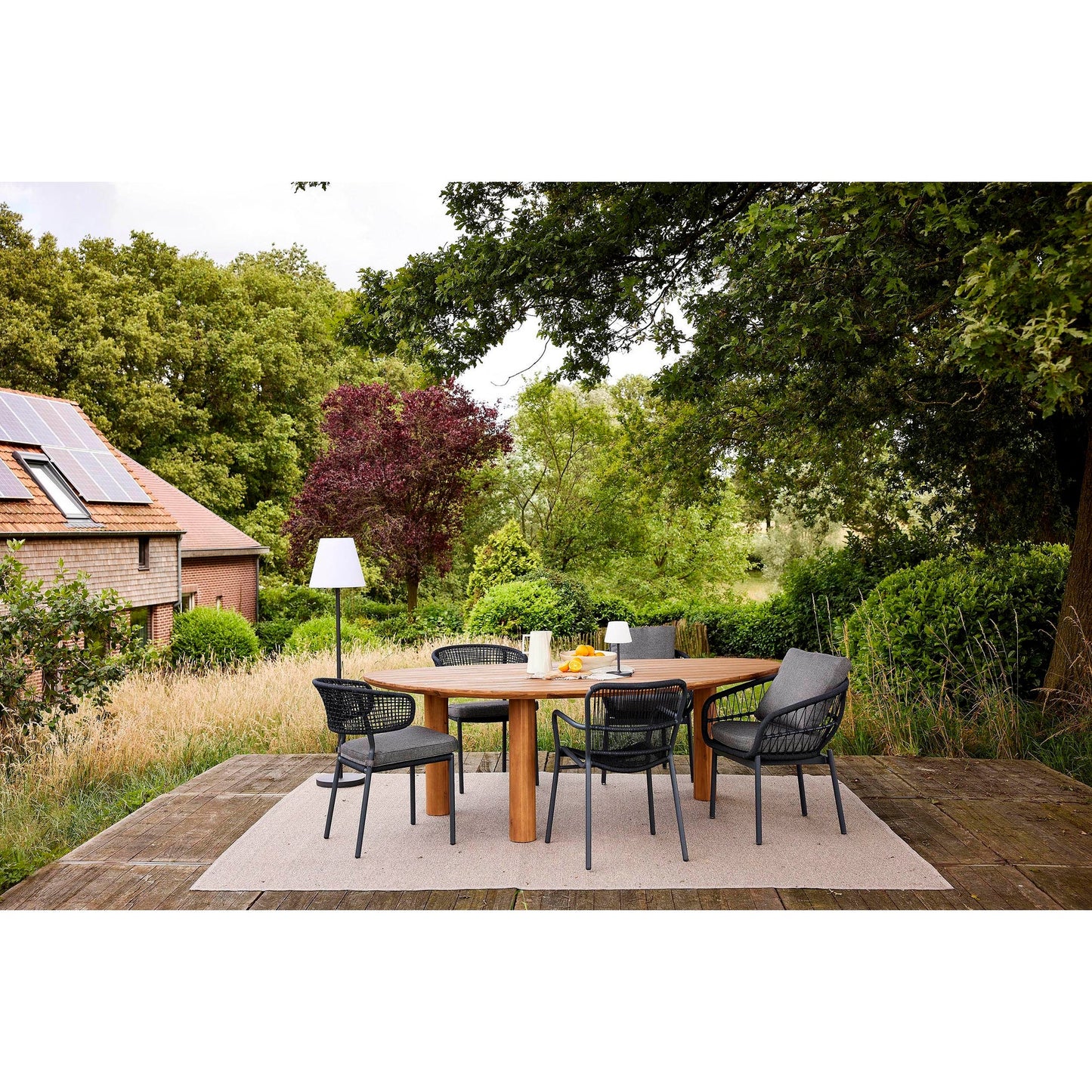 BEST Gartenstuhl Spitz 59 x 82 x 66 cm (B x H x T) 100 % Polyester anthrazit 2 St./Pack.