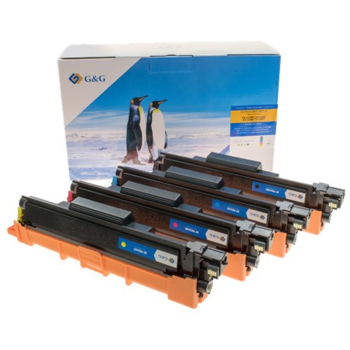 G&G Toner kein Originalzubehör Kompatibel mit: Brother TN-243 16019 ca. 4 x 1.000 Seiten schwarz, cyan, magenta, gelb 4 St./Pack.