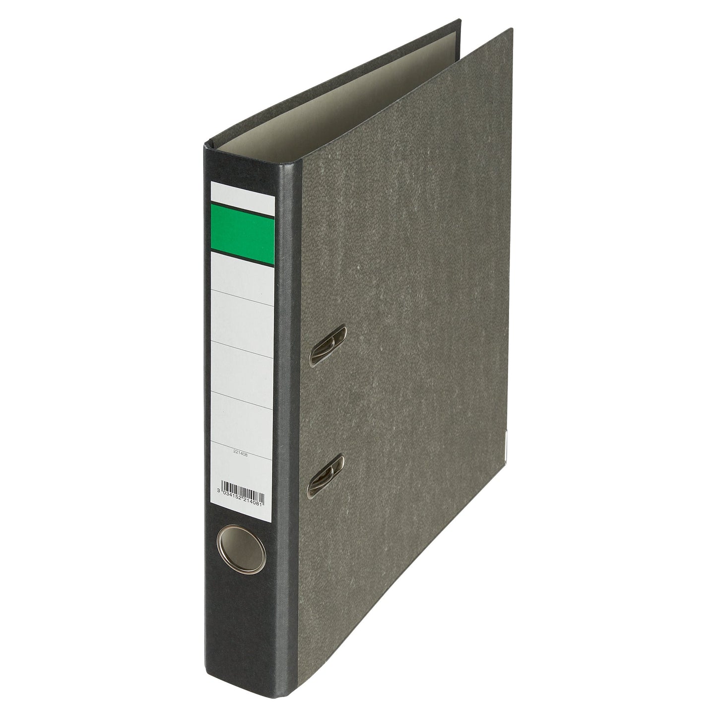 Centra Ordner Neutral 52mm DIN A4 Rückenschild: geklebt mit Schlitzen Werkstoff: Pappe Material außen: Papier Material innen: Papier schwarz