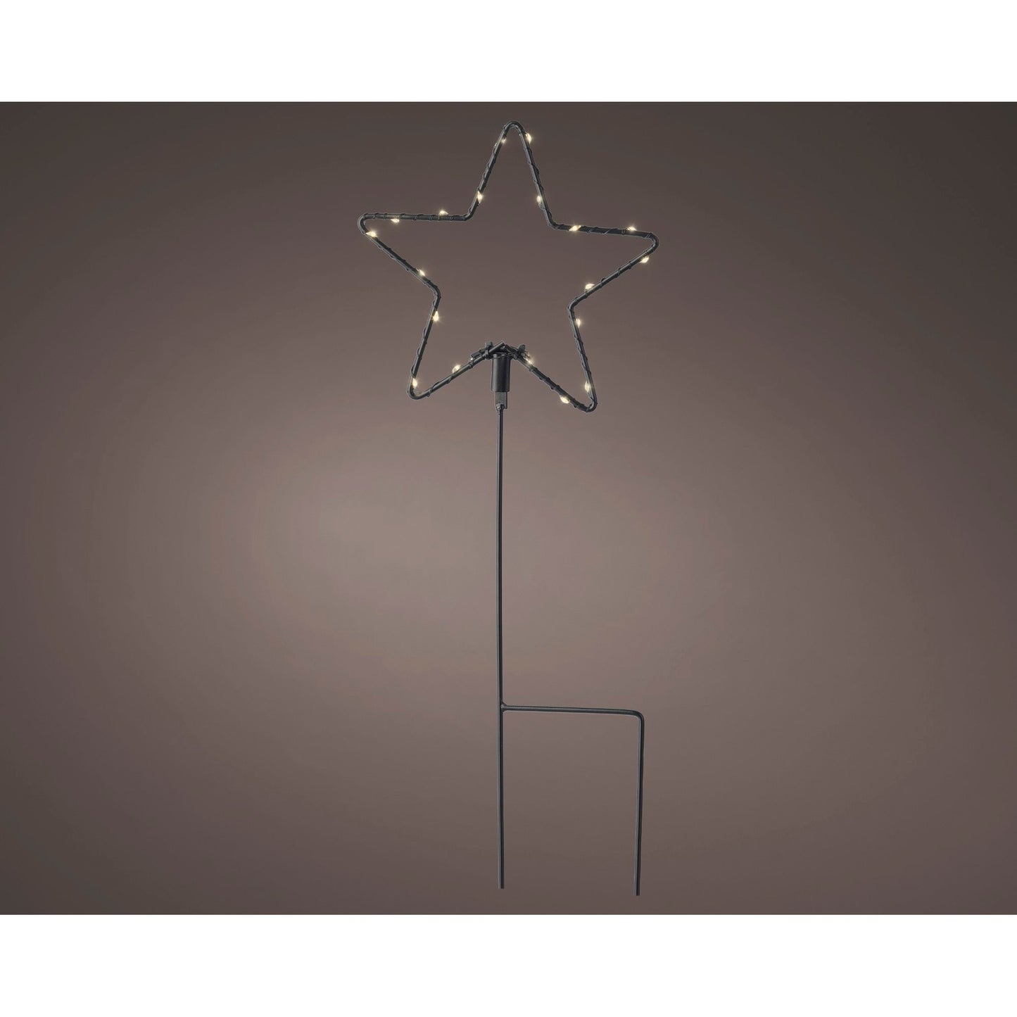 LUMINEO Lichtfigur Stern Außenbereich 15 x 15 x 0,5 cm (B x H x T) LED 20 LEDs Batterie