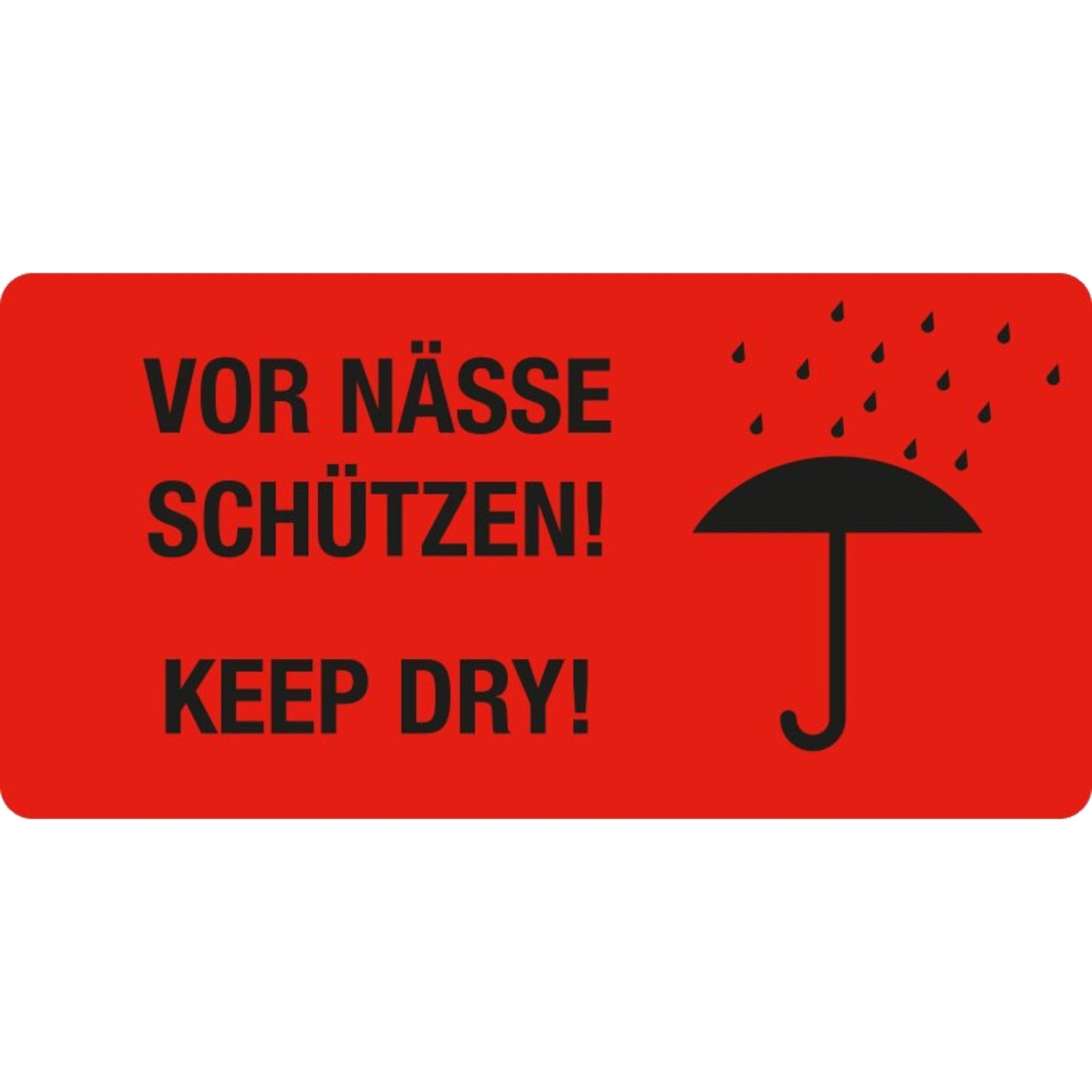 EICHNER Hinweisetikett 100 x 50 mm (B x H) rot 250 Etik./Rl.