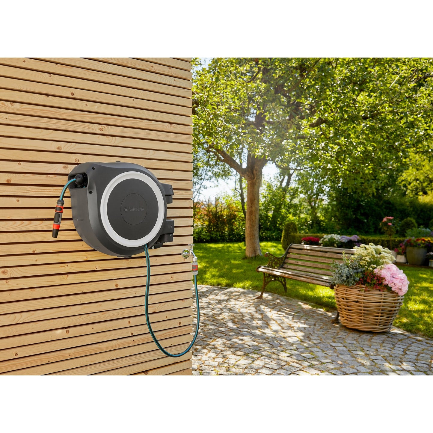 GARDENA Schlauchaufroller RollUp L 26,2 x 48,3 x 65,7 cm (B x H x T) 30 m, Anschlussschlauch: 1,5m 12,3kg