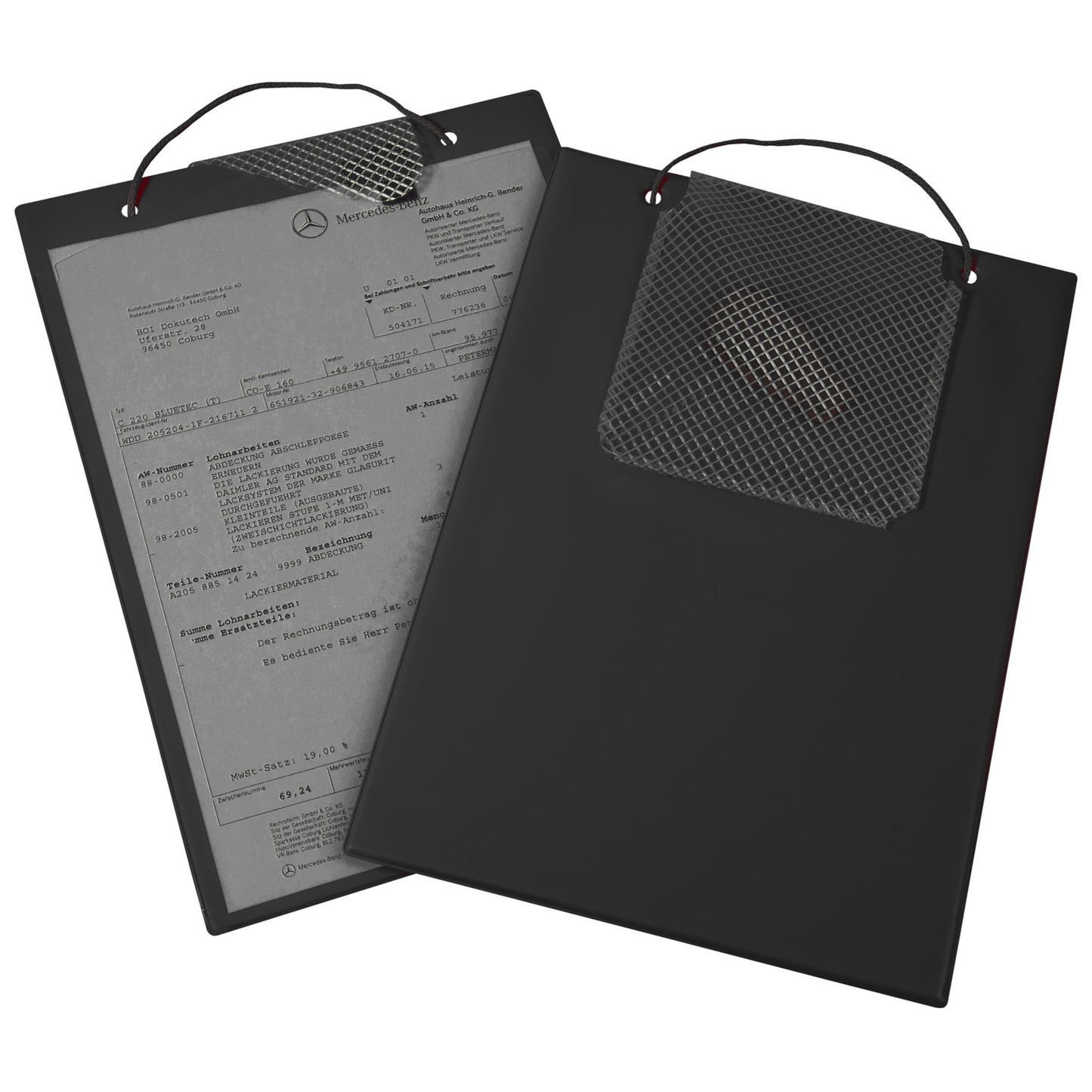 EICHNER Auftragstasche Plus DIN A4 inkl. Schlüsselfach Pappe/PVC schwarz 10 St./Pack.