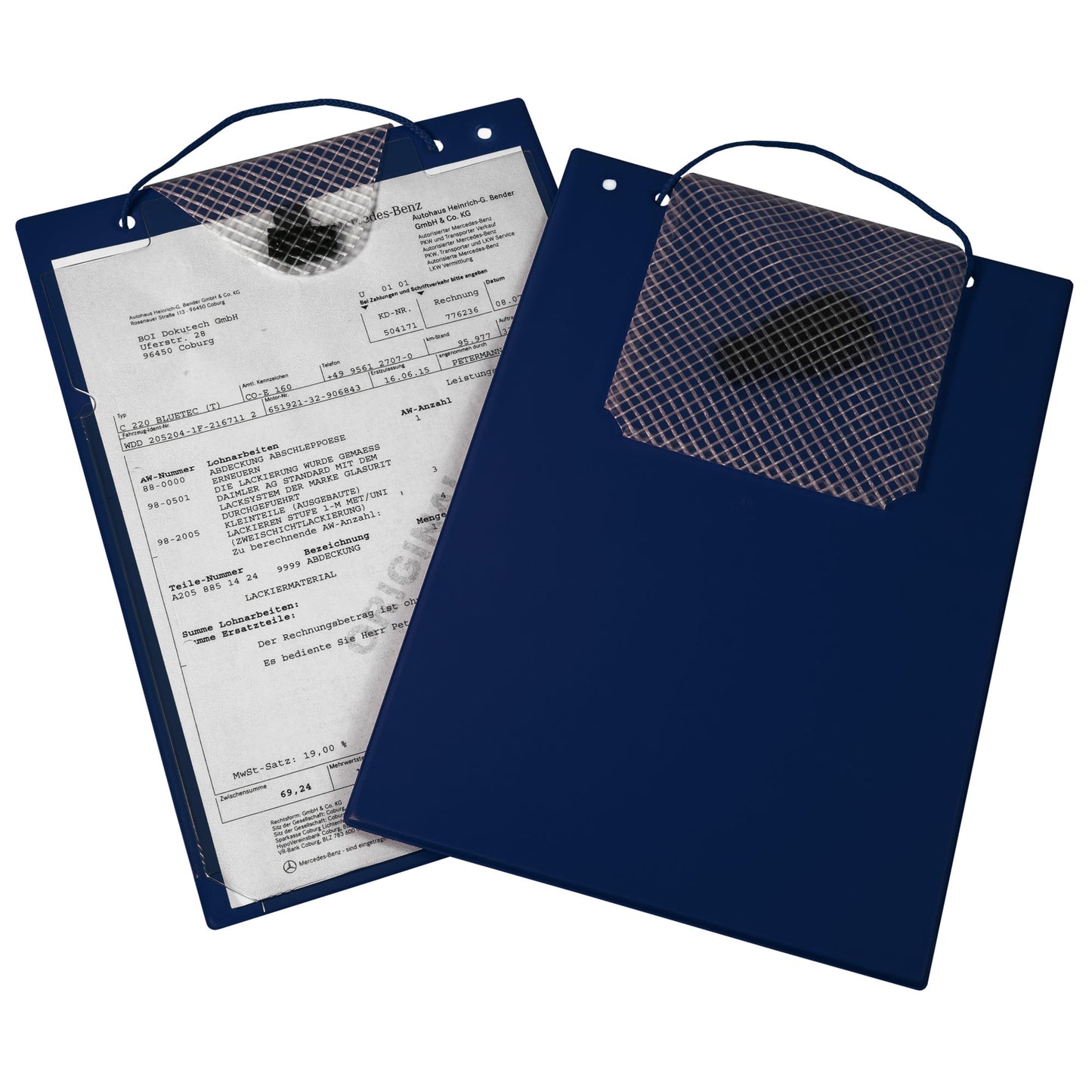 EICHNER Auftragstasche Turbo DIN A4 inkl. Schlüsselfach Pappe/PVC blau 10 St./Pack.