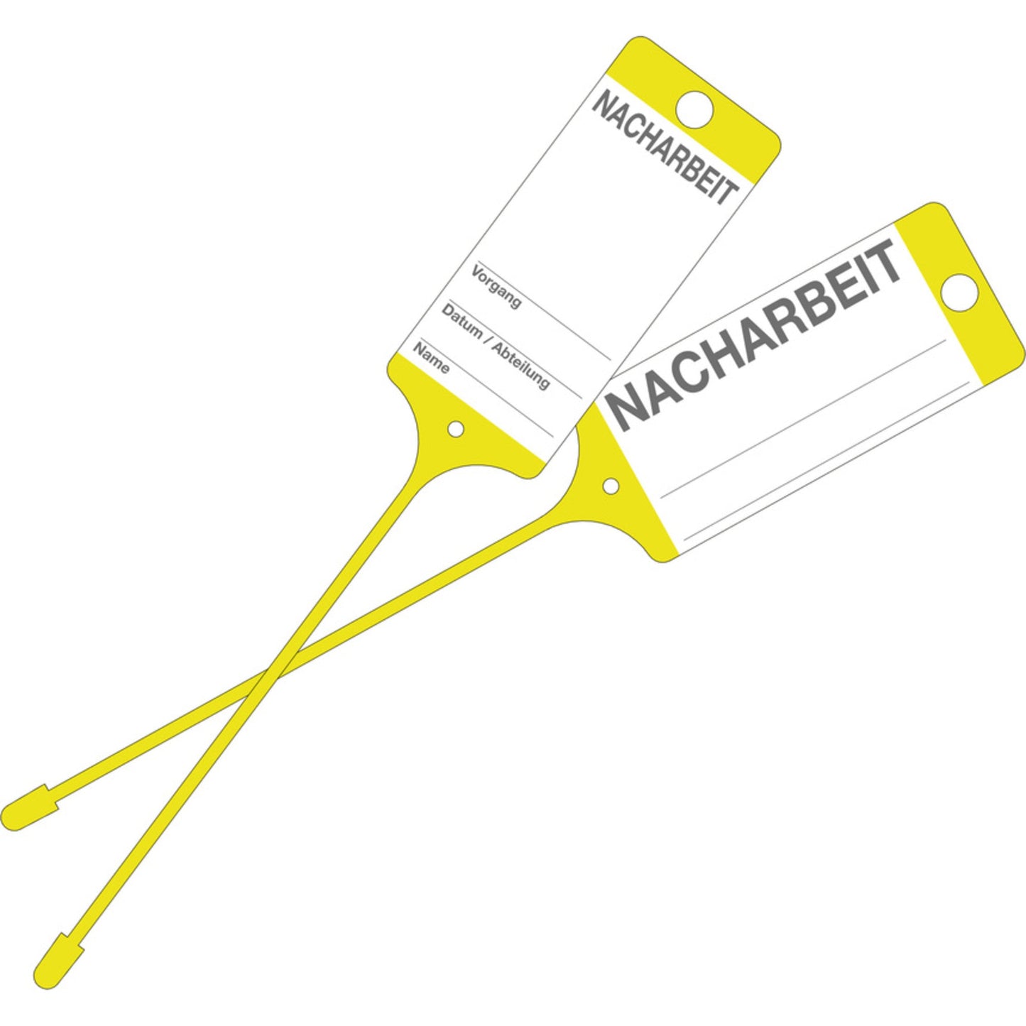 EICHNER Stückwarenanhänger 40 x 58 x 215 mm (B x H x L) Nacharbeit Polypropylen gelb 100 St./Pack.