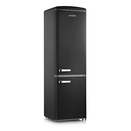 SEVERIN Kühl-Gefrierkombination Retro 55 x 181 x 61,5 cm (B x H x T) 181l 63l D schwarz