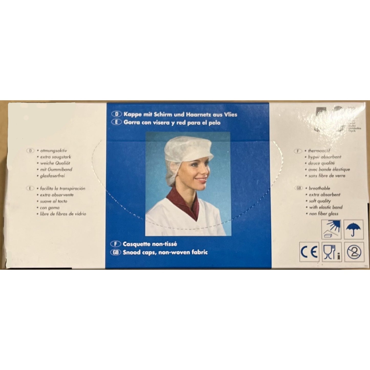 Schutzhaube Einweg 300mm Spinnvlies/Polypropylen 50 St./Pack.