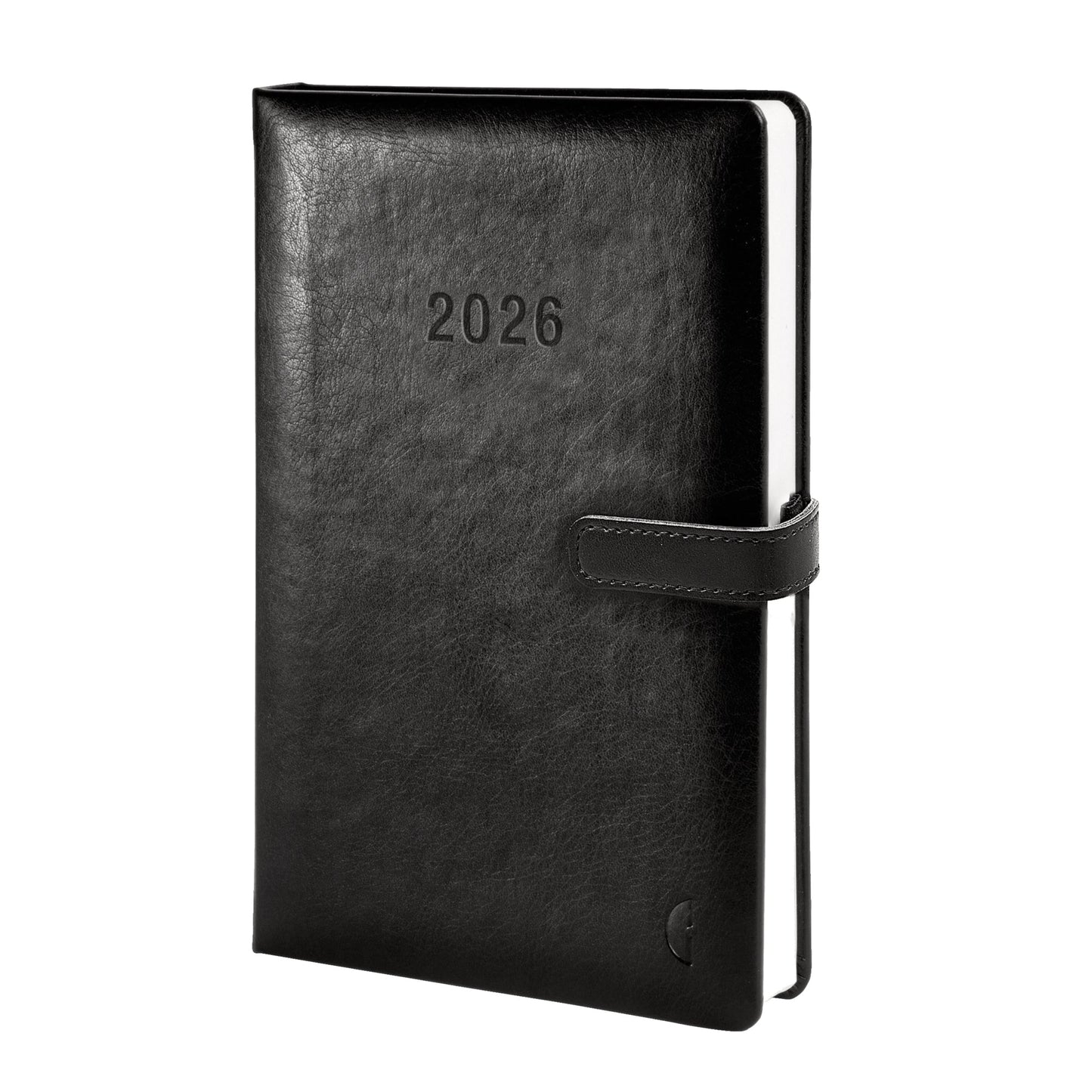 Chronoplan Buchkalender Business Edition 2026 DIN A5 1 Tag/1 Seite Lederimitat schwarz