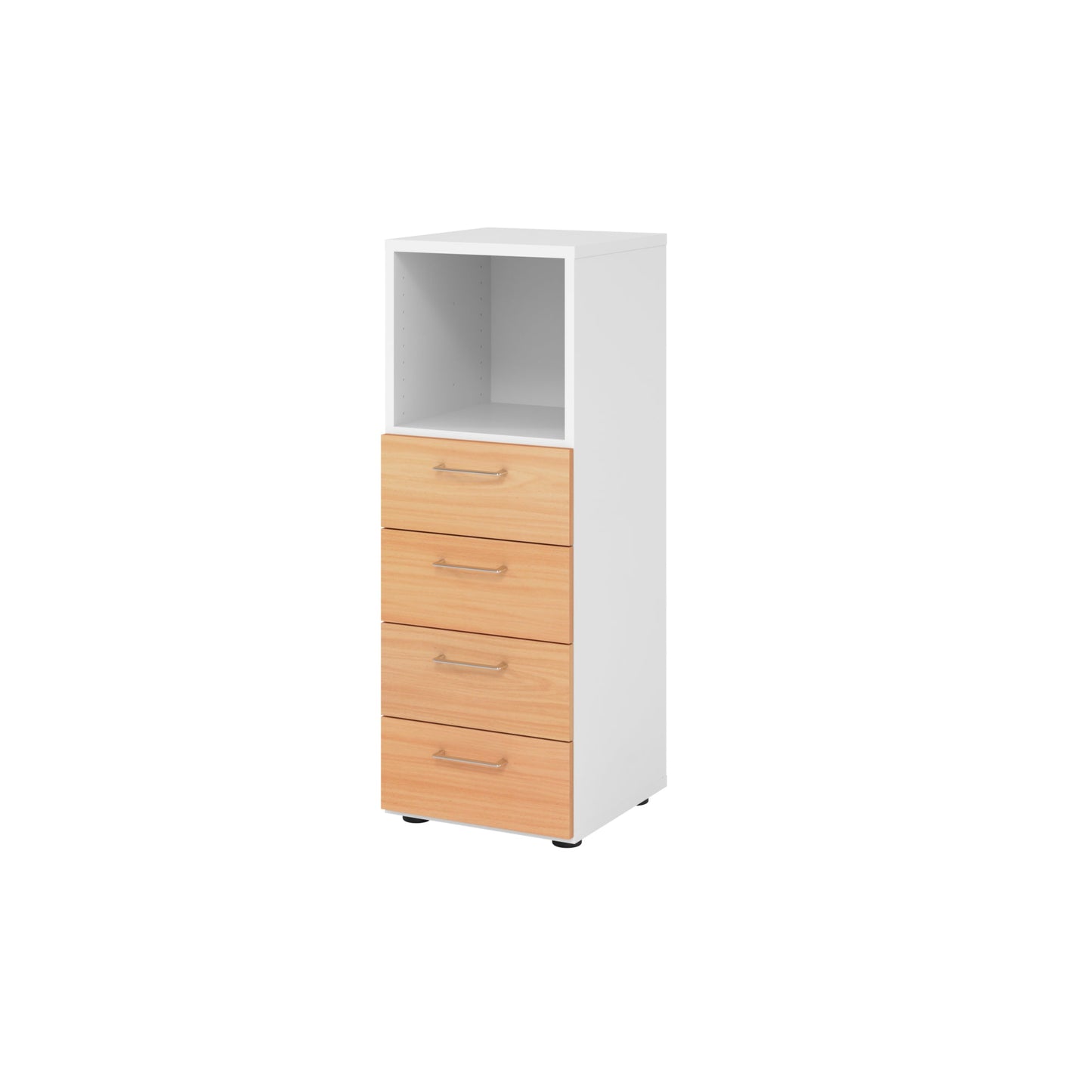 Hammerbacher Regalschrank V9 Advanced 400 x 1.100 x 417 mm (B x H x T) ohne Rollen Spanplatten, folienummantelt
