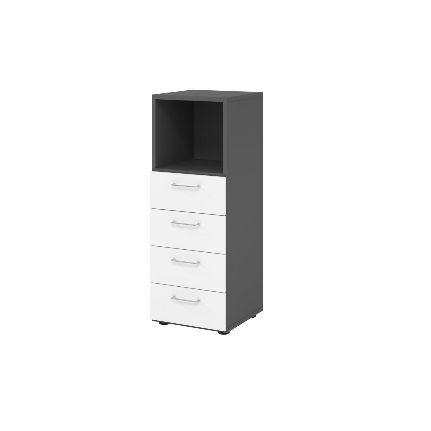 Hammerbacher Regalschrank V9 Advanced 400 x 1.100 x 417 mm (B x H x T) ohne Rollen Spanplatten, folienummantelt
