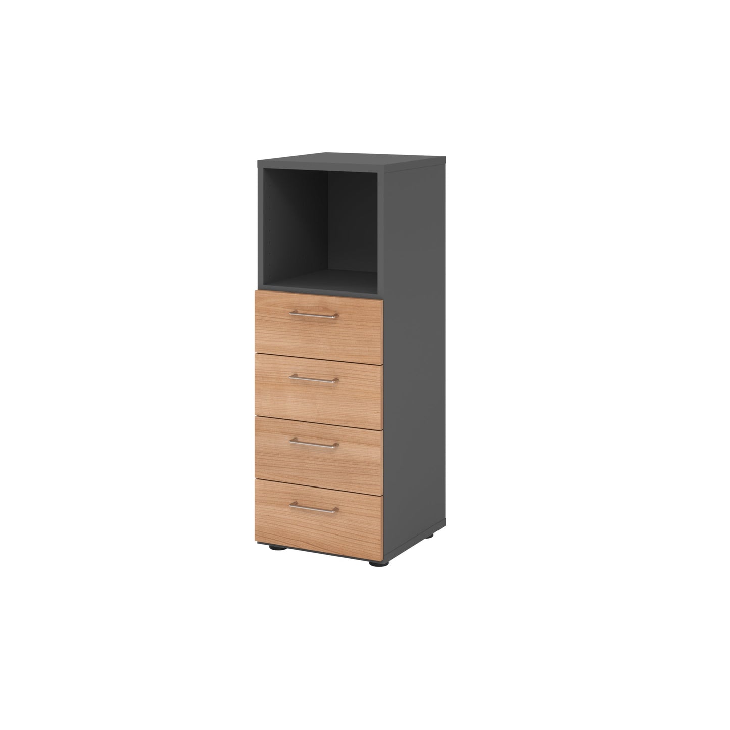 Hammerbacher Regalschrank V9 Advanced 400 x 1.100 x 417 mm (B x H x T) ohne Rollen Spanplatten, folienummantelt