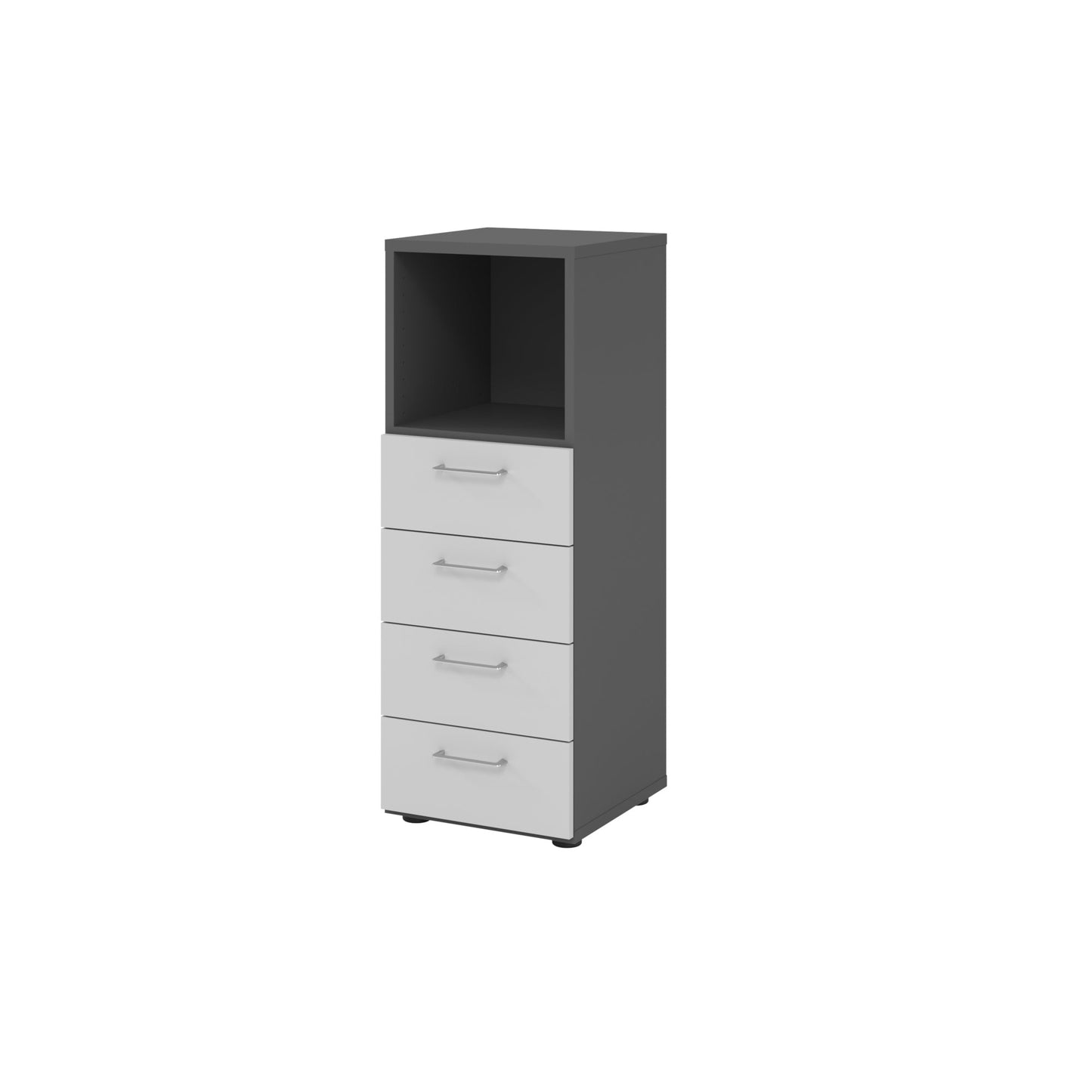 Hammerbacher Regalschrank V9 Advanced 400 x 1.100 x 417 mm (B x H x T) ohne Rollen Spanplatten, folienummantelt