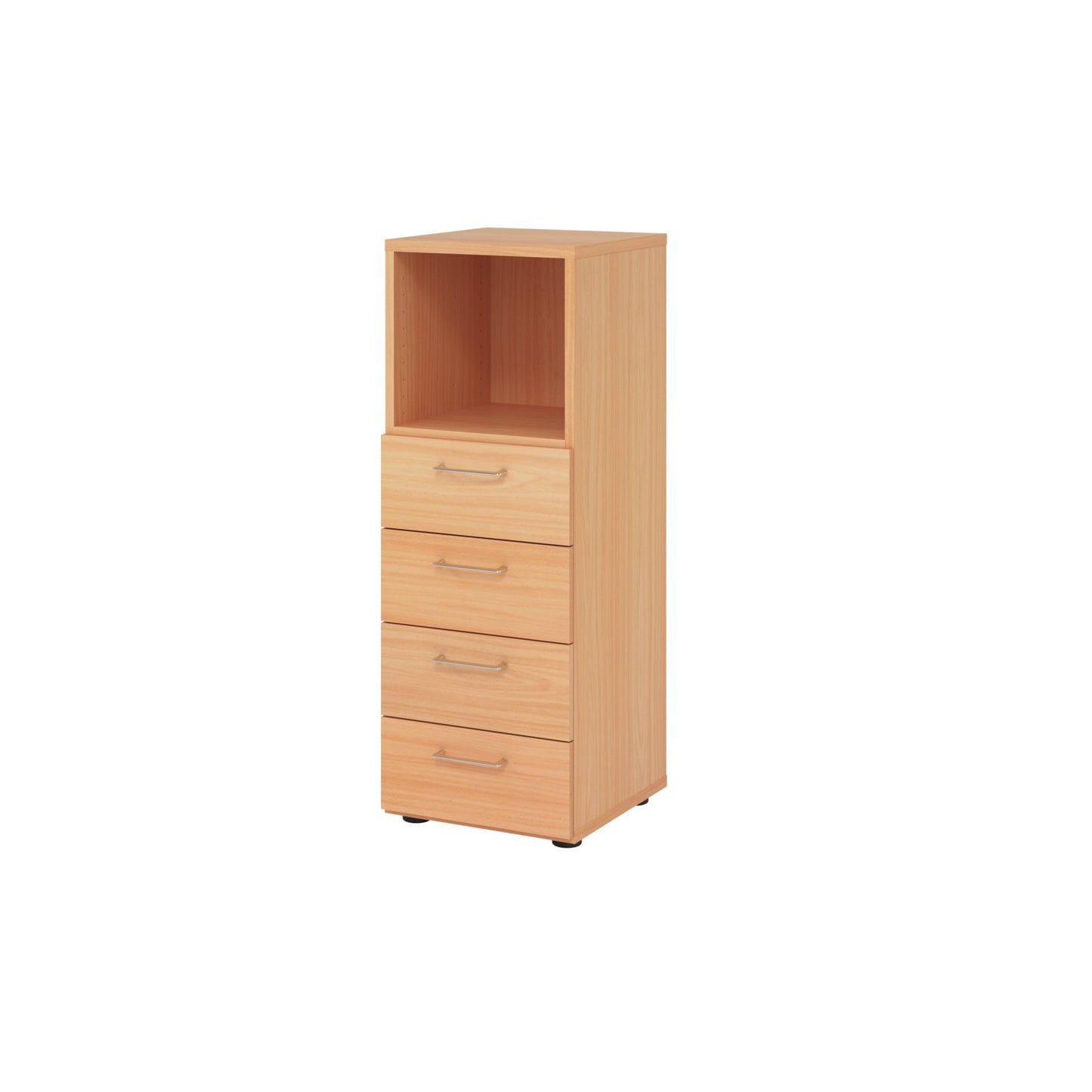 Hammerbacher Regalschrank V9 Advanced 400 x 1.100 x 417 mm (B x H x T) ohne Rollen Spanplatten, folienummantelt