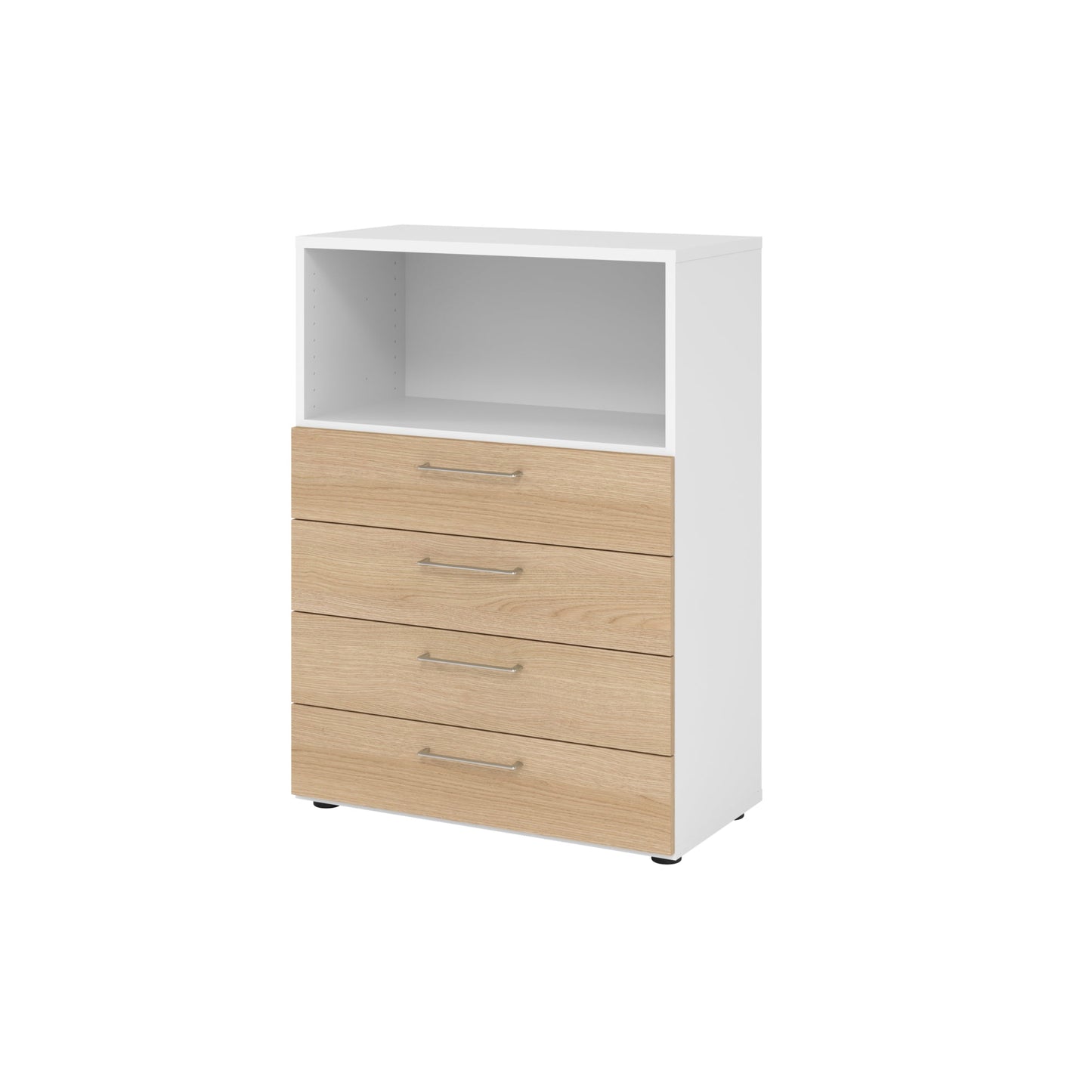 Hammerbacher Regalschrank V9 Advanced 800 x 1.100 x 417 mm (B x H x T) ohne Rollen Spanplatten, folienummantelt