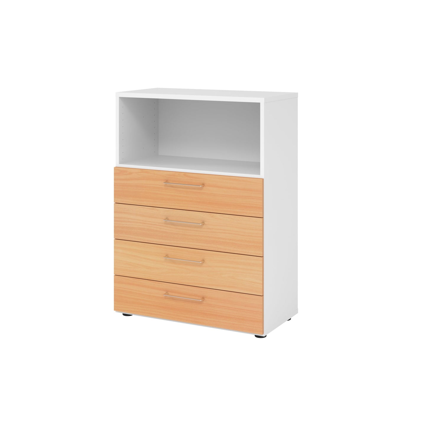 Hammerbacher Regalschrank V9 Advanced 800 x 1.100 x 417 mm (B x H x T) ohne Rollen Spanplatten, folienummantelt