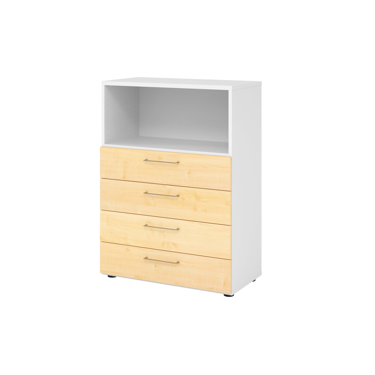 Hammerbacher Regalschrank V9 Advanced 800 x 1.100 x 417 mm (B x H x T) ohne Rollen Spanplatten, folienummantelt