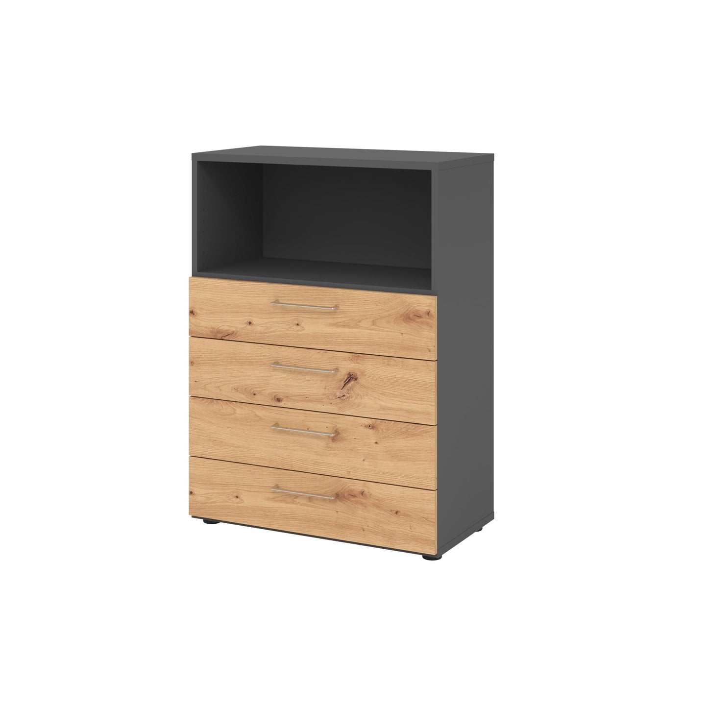 Hammerbacher Regalschrank V9 Advanced 800 x 1.100 x 417 mm (B x H x T) ohne Rollen Spanplatten, folienummantelt