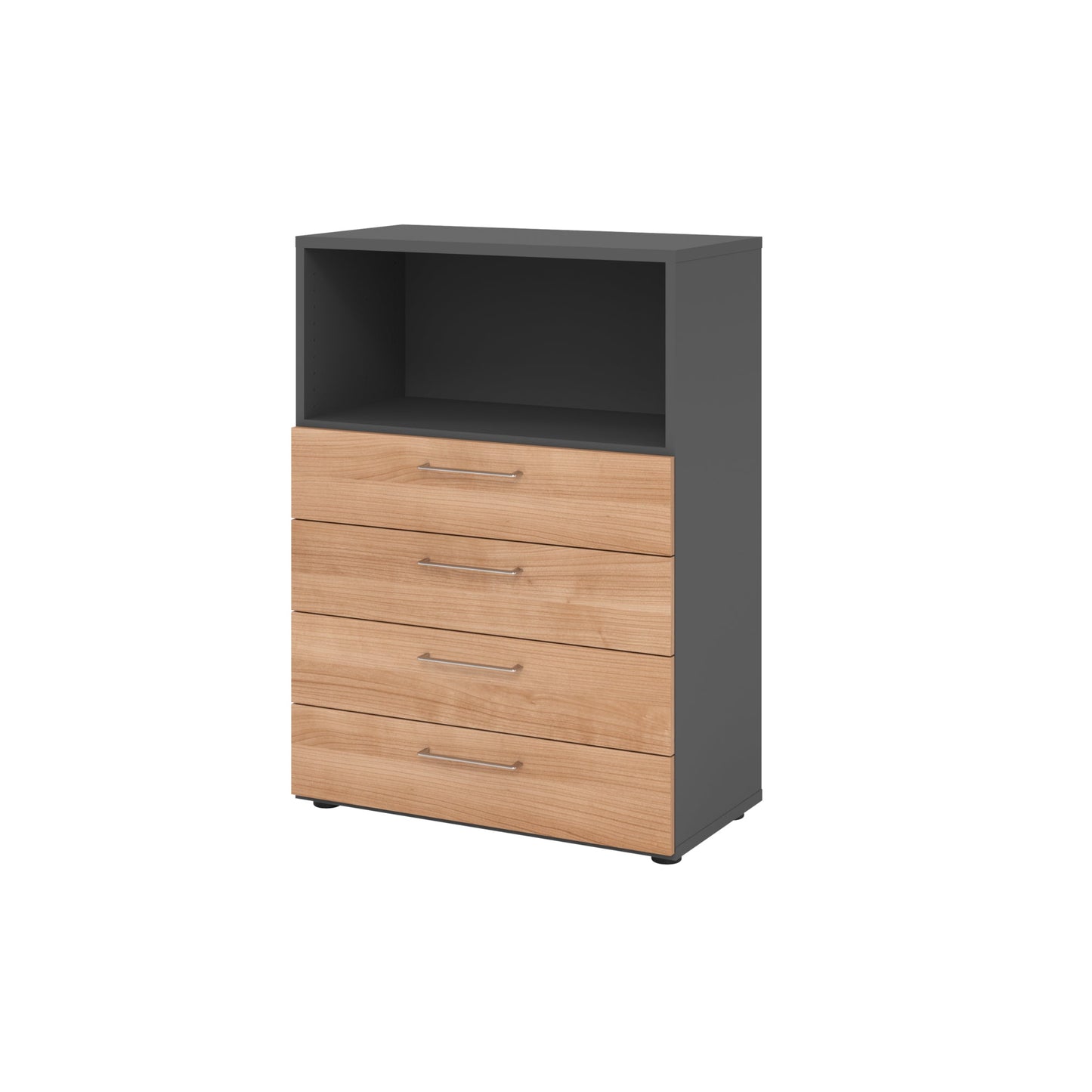 Hammerbacher Regalschrank V9 Advanced 800 x 1.100 x 417 mm (B x H x T) ohne Rollen Spanplatten, folienummantelt