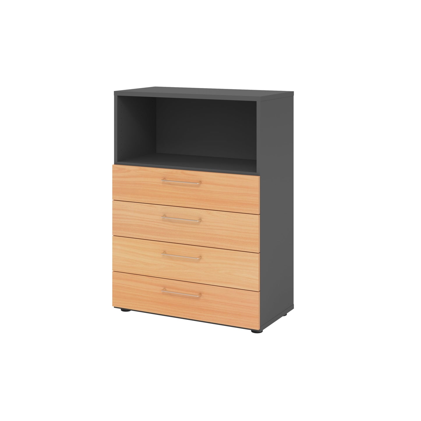 Hammerbacher Regalschrank V9 Advanced 800 x 1.100 x 417 mm (B x H x T) ohne Rollen Spanplatten, folienummantelt