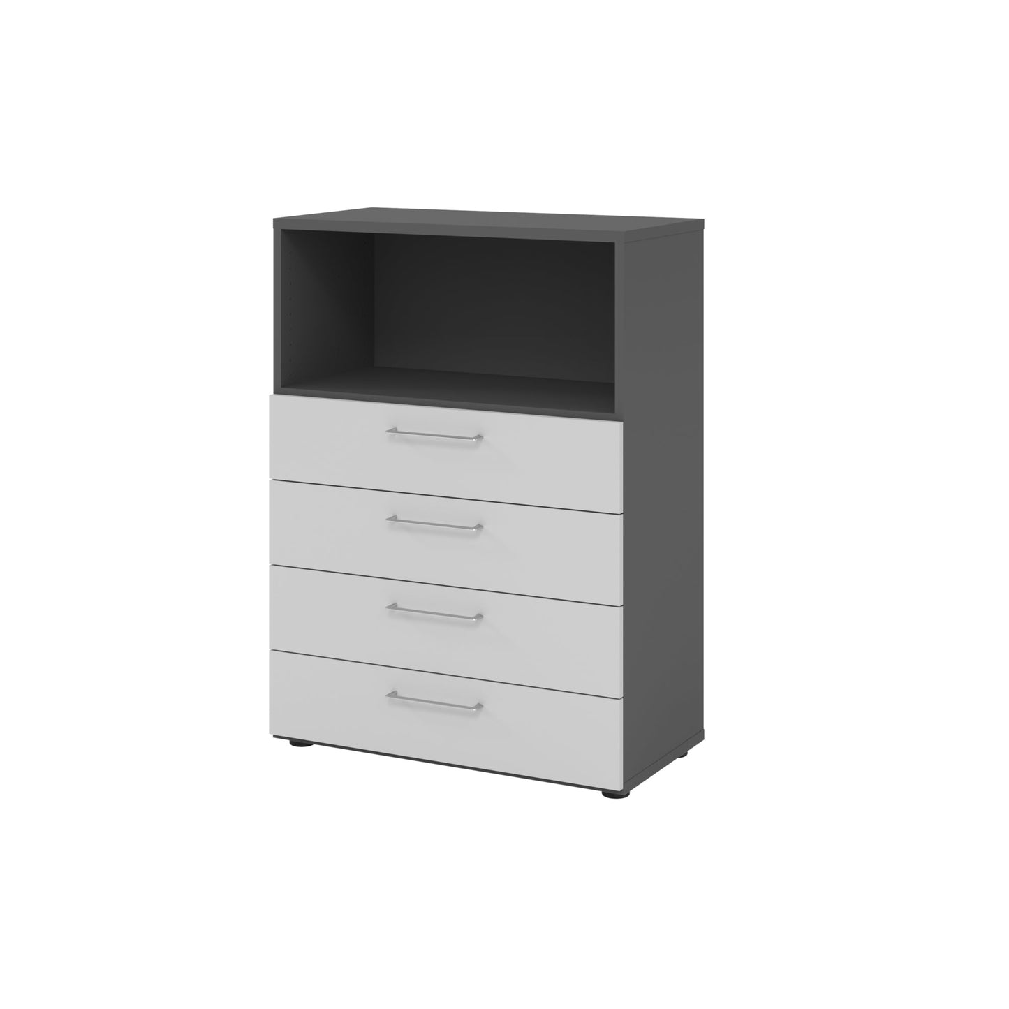 Hammerbacher Regalschrank V9 Advanced 800 x 1.100 x 417 mm (B x H x T) ohne Rollen Spanplatten, folienummantelt