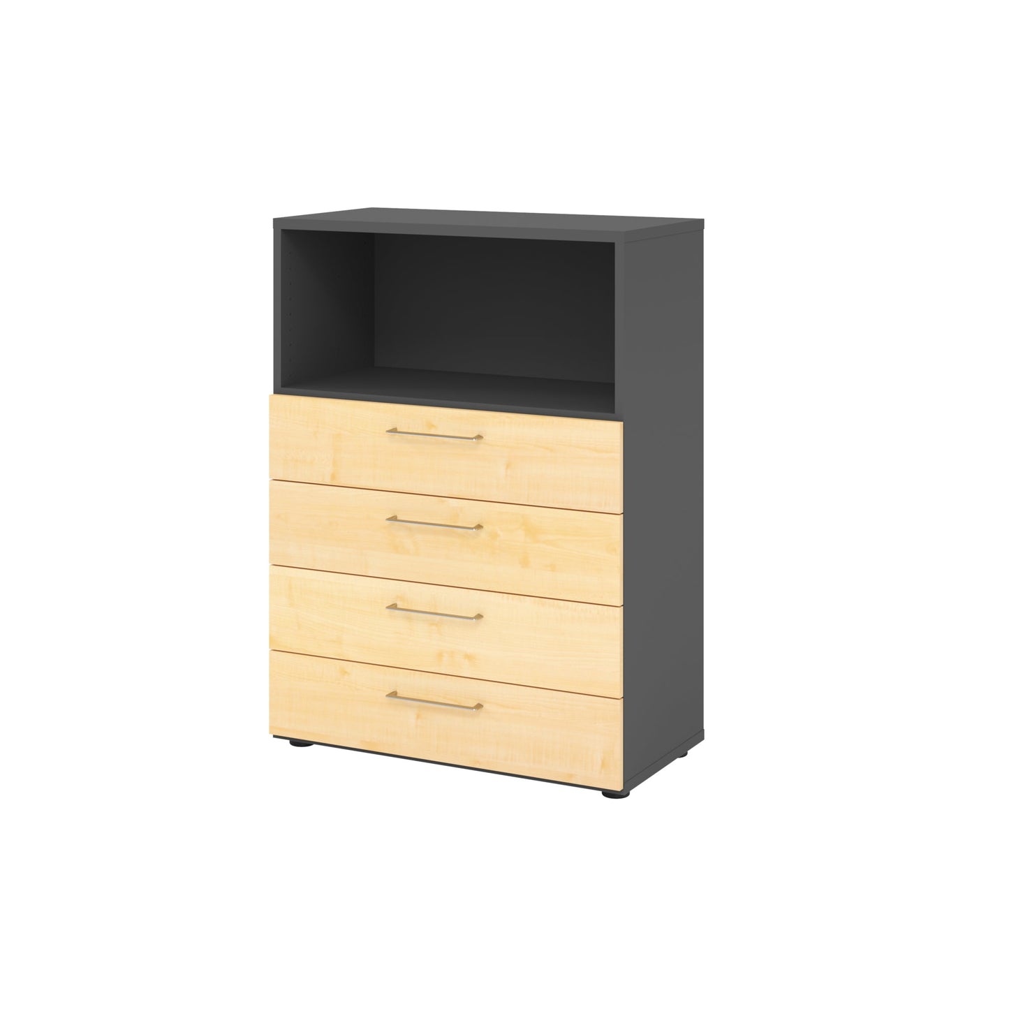 Hammerbacher Regalschrank V9 Advanced 800 x 1.100 x 417 mm (B x H x T) ohne Rollen Spanplatten, folienummantelt
