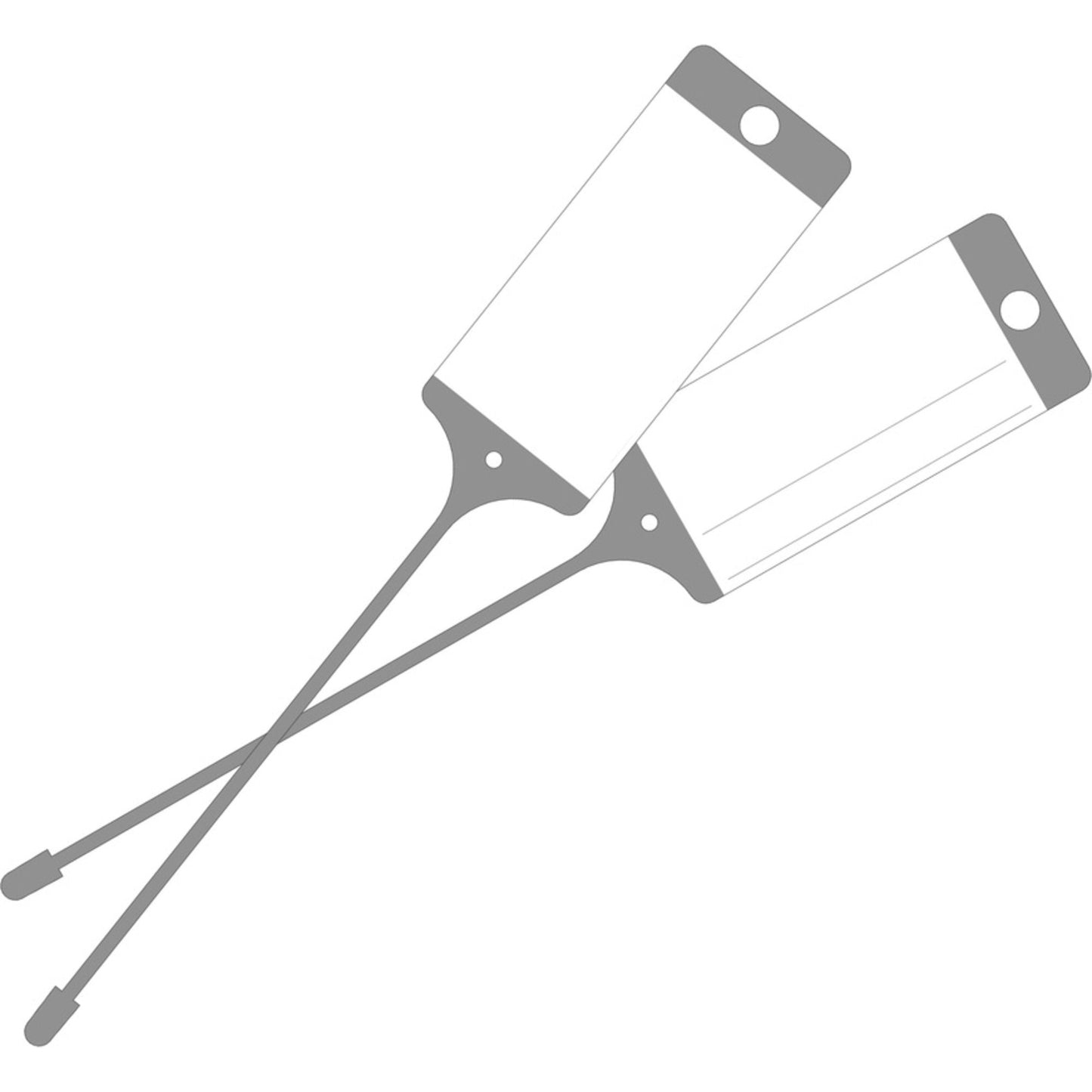 EICHNER Stückwarenanhänger 40 x 58 x 215 mm (B x H x L) Polypropylen hellgrau 100 St./Pack.