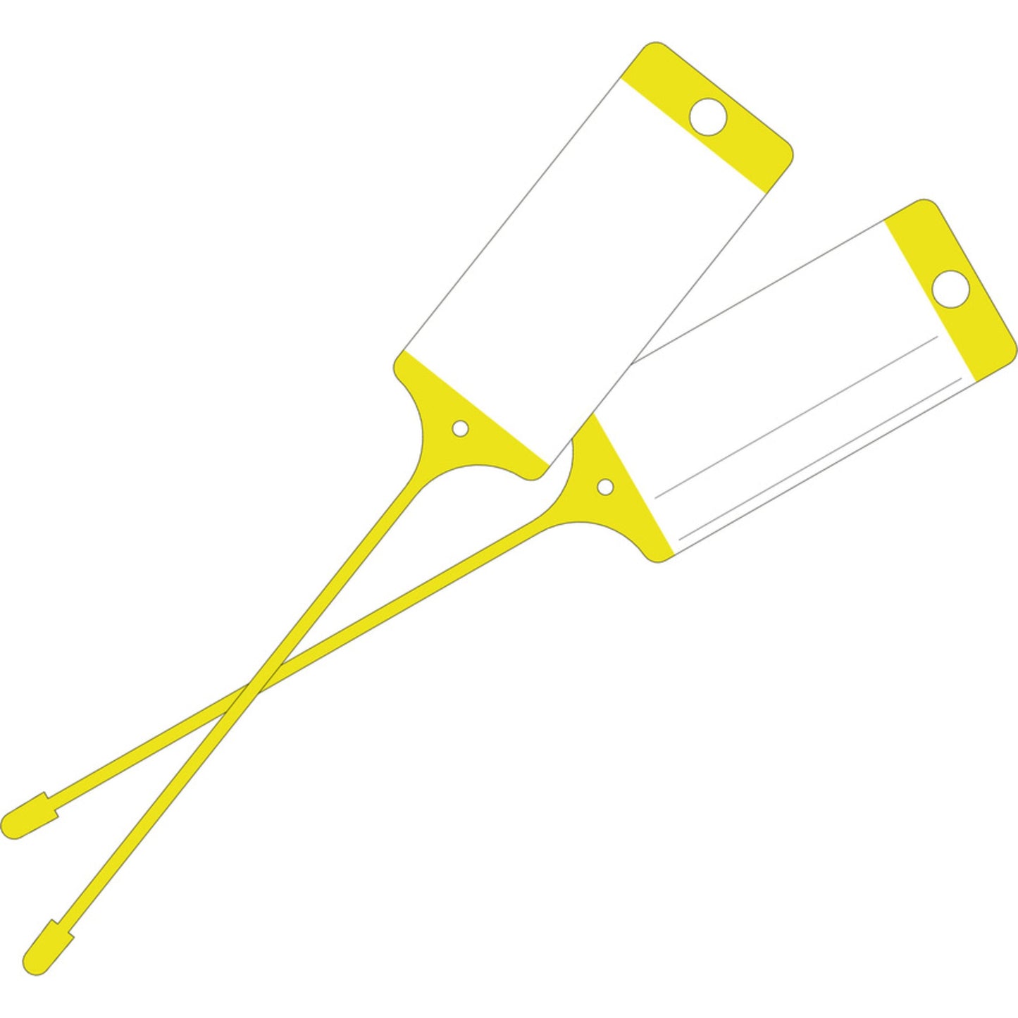 EICHNER Stückwarenanhänger 40 x 58 x 215 mm (B x H x L) Polypropylen gelb 100 St./Pack.