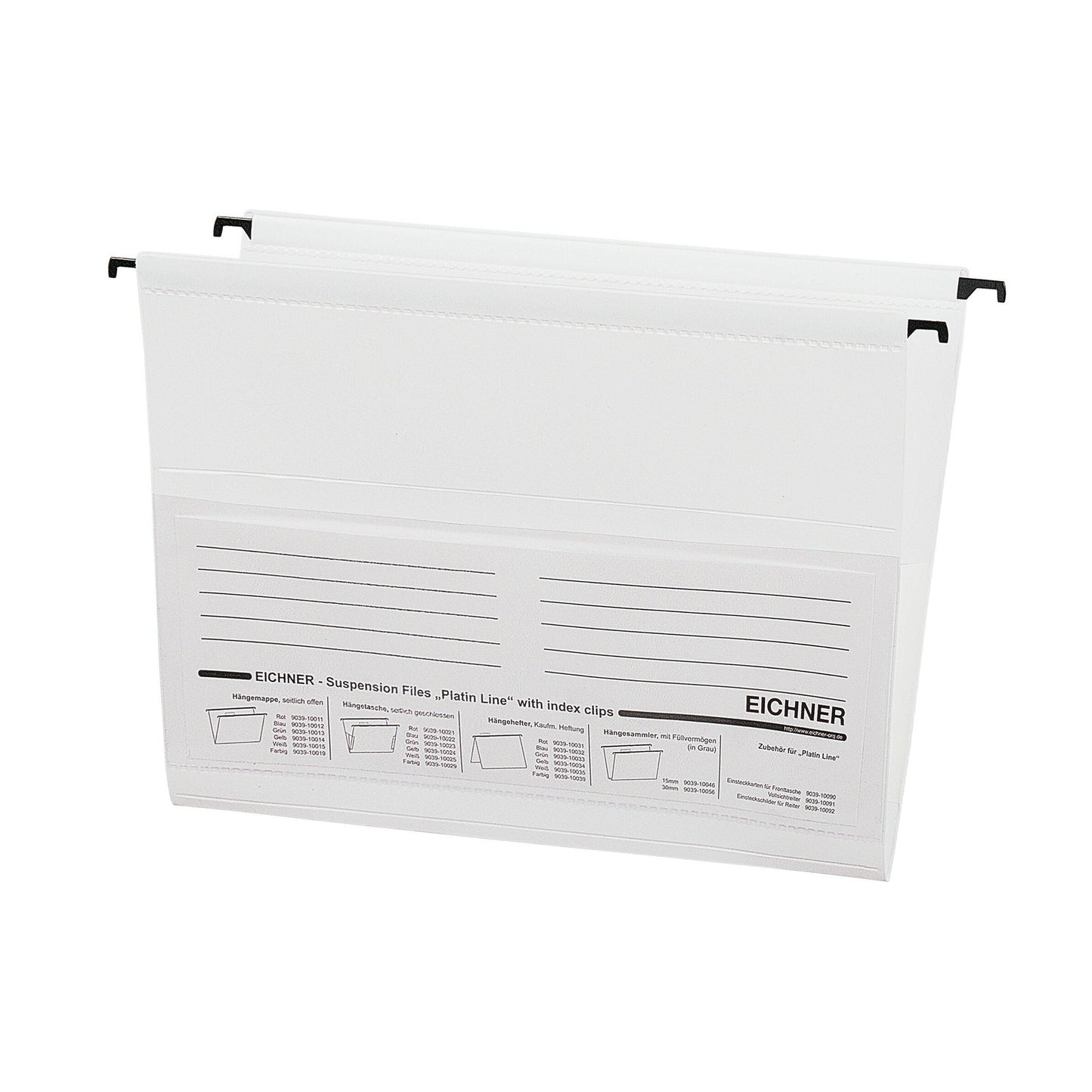 EICHNER Hängetasche Platin Line DIN A4 PVC weiß 10 St./Pack.